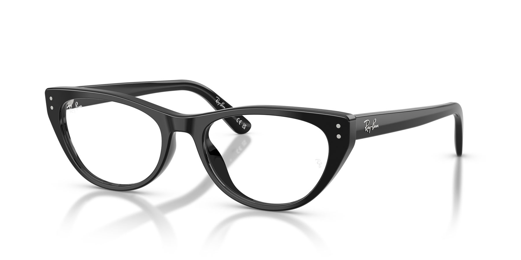 Eyeglasses Ray-Ban RX 5449D (2000) - RB 5449D 2000 color nero shape square lenses trasparente