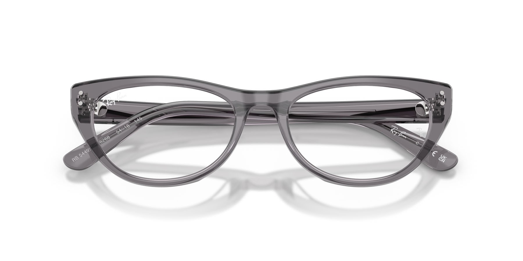 Occhiali da vista Ray-Ban RX 5449D (8268) - RB 5449D 8268 colore grigio trasparente forma quadrato lenti trasparente