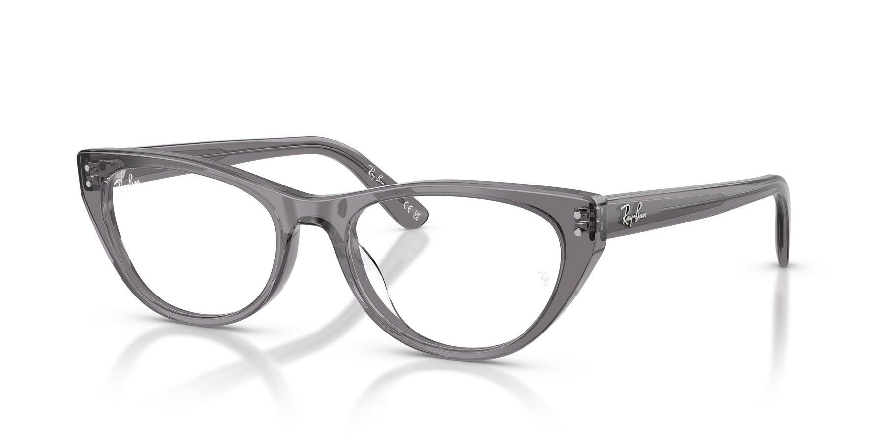 Occhiali da vista Ray-Ban RX 5449D (8268) - RB 5449D 8268 colore grigio trasparente forma quadrato lenti trasparente