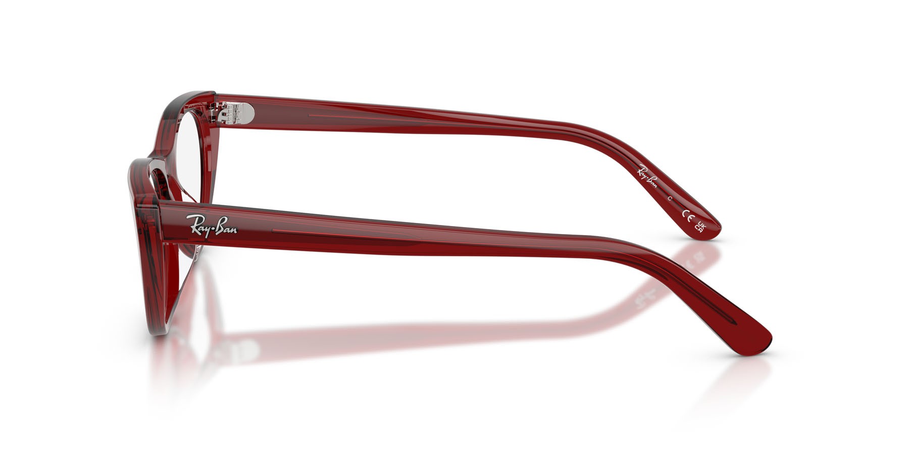 Eyeglasses Ray-Ban RX 5449D (8464) - RB 5449D 8464 color bordeaux trasparente shape square lenses trasparente