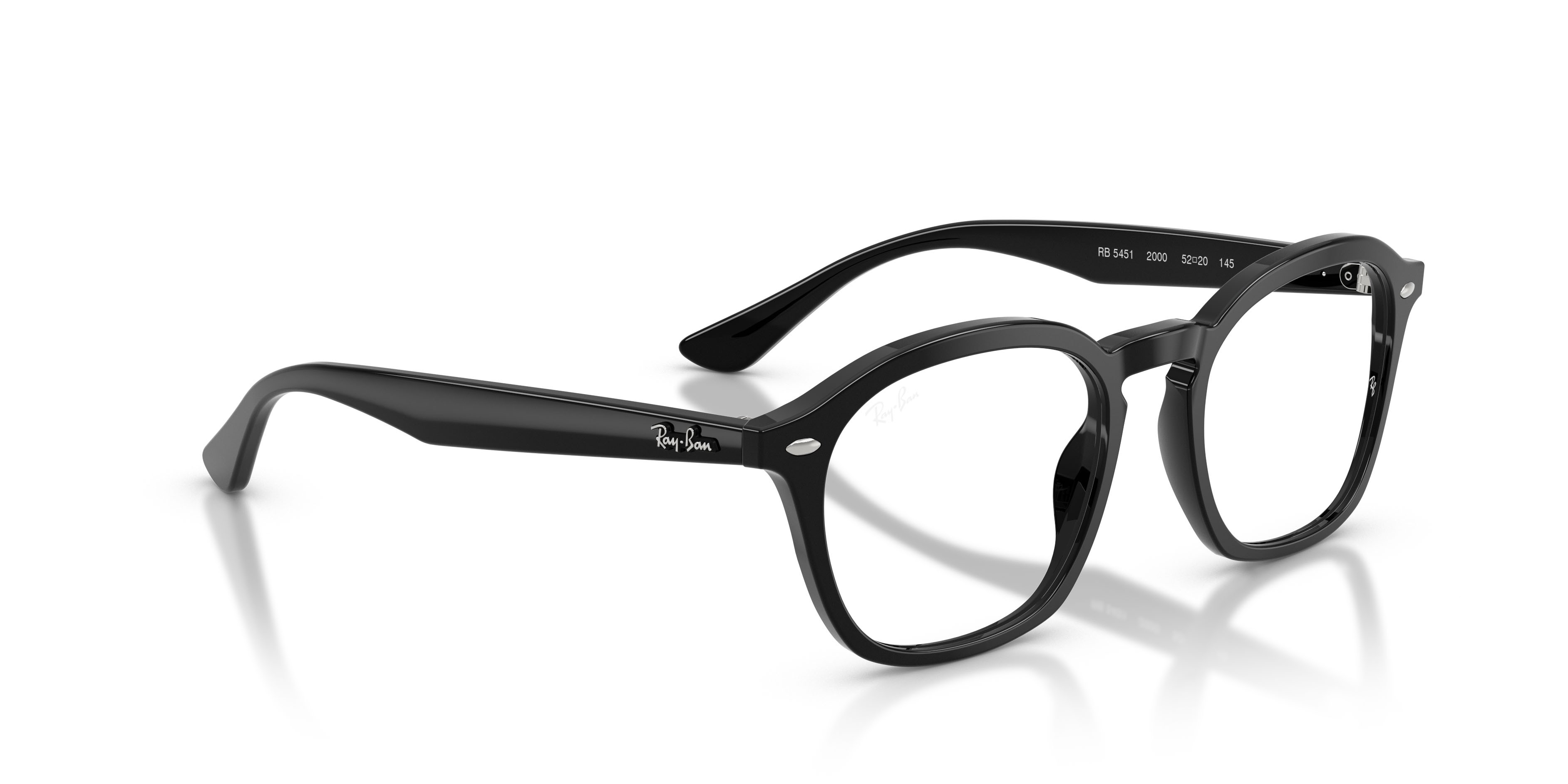 Eyeglasses Ray-Ban RX 5451 (2000) - RB 5451 2000 color nero shape square lenses trasparente
