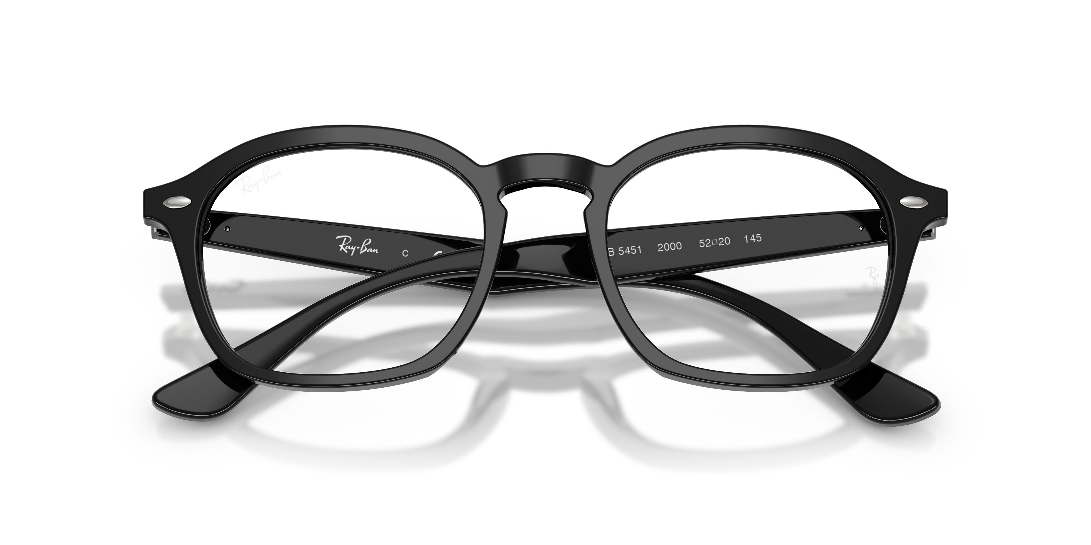Eyeglasses Ray-Ban RX 5451 (2000) - RB 5451 2000 color nero shape square lenses trasparente