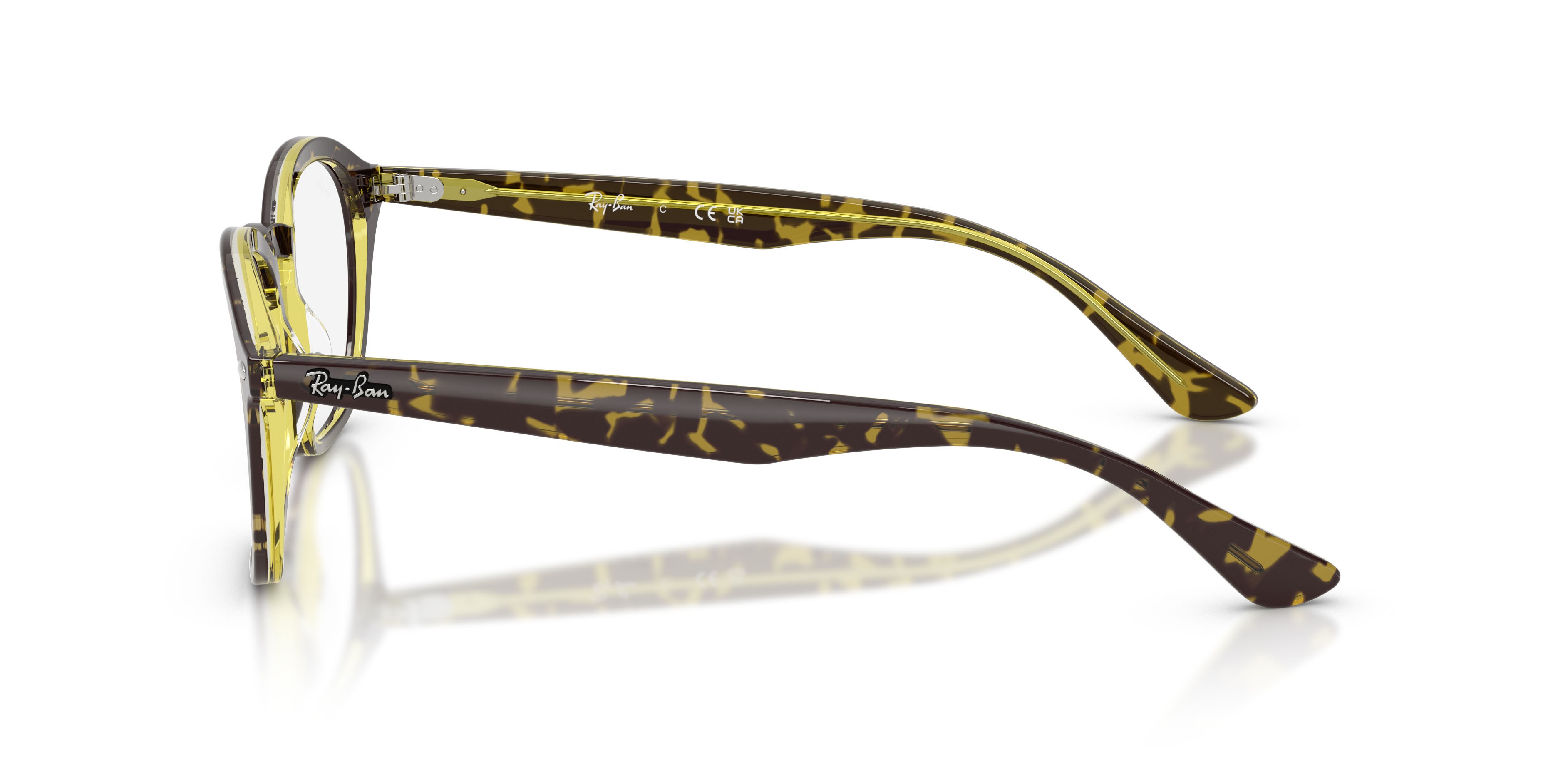 Occhiali da vista Ray-Ban RX 5451 (8487) - RB 5451 8487 colore havana & green forma quadrato lenti trasparente