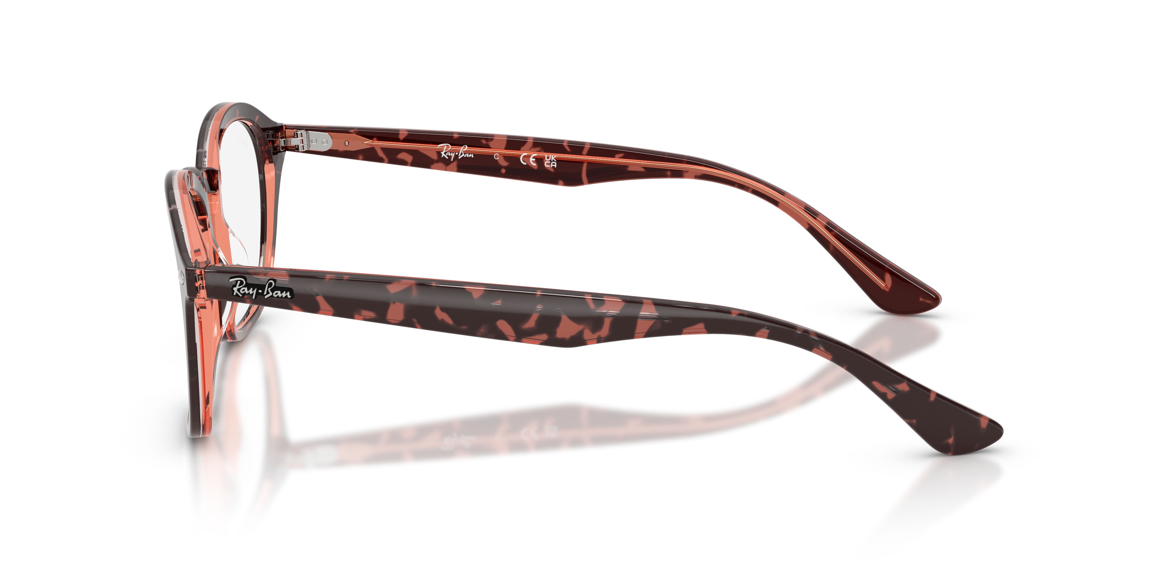 Occhiali da vista Ray-Ban RX 5451 (8488) - RB 5451 8488 colore havana & red forma quadrato lenti trasparente