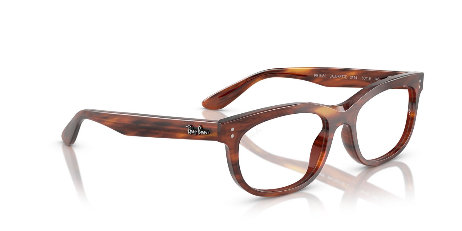 Occhiali da vista Ray-Ban Balorette RX 5489 (2144) - RB 5489 2144 colore striato havana forma quadrato lenti trasparente