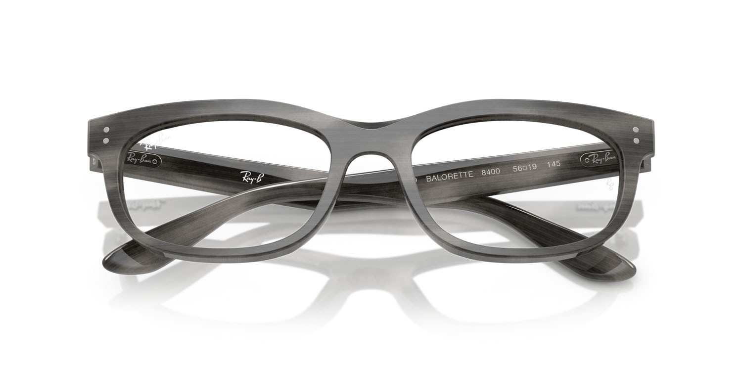 Occhiali da vista Ray-Ban Balorette RX 5489 (8400) - RB 5489 8400 colore striato grigio forma quadrato lenti trasparente