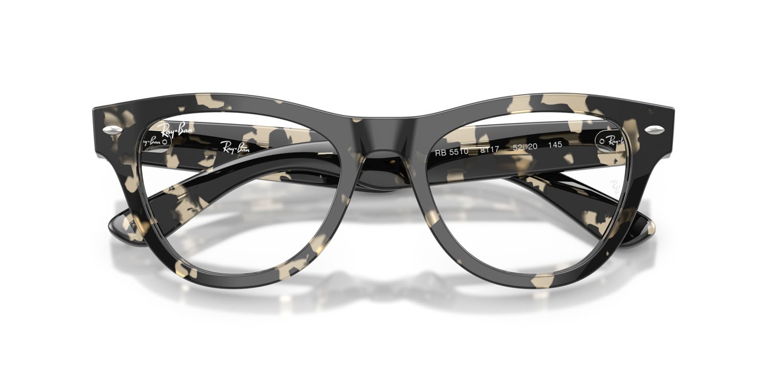 Occhiali da vista Ray-Ban RX 5510 (8117) - RB 5510 8117 colore grigio tartarugato forma cat eye lenti trasparente