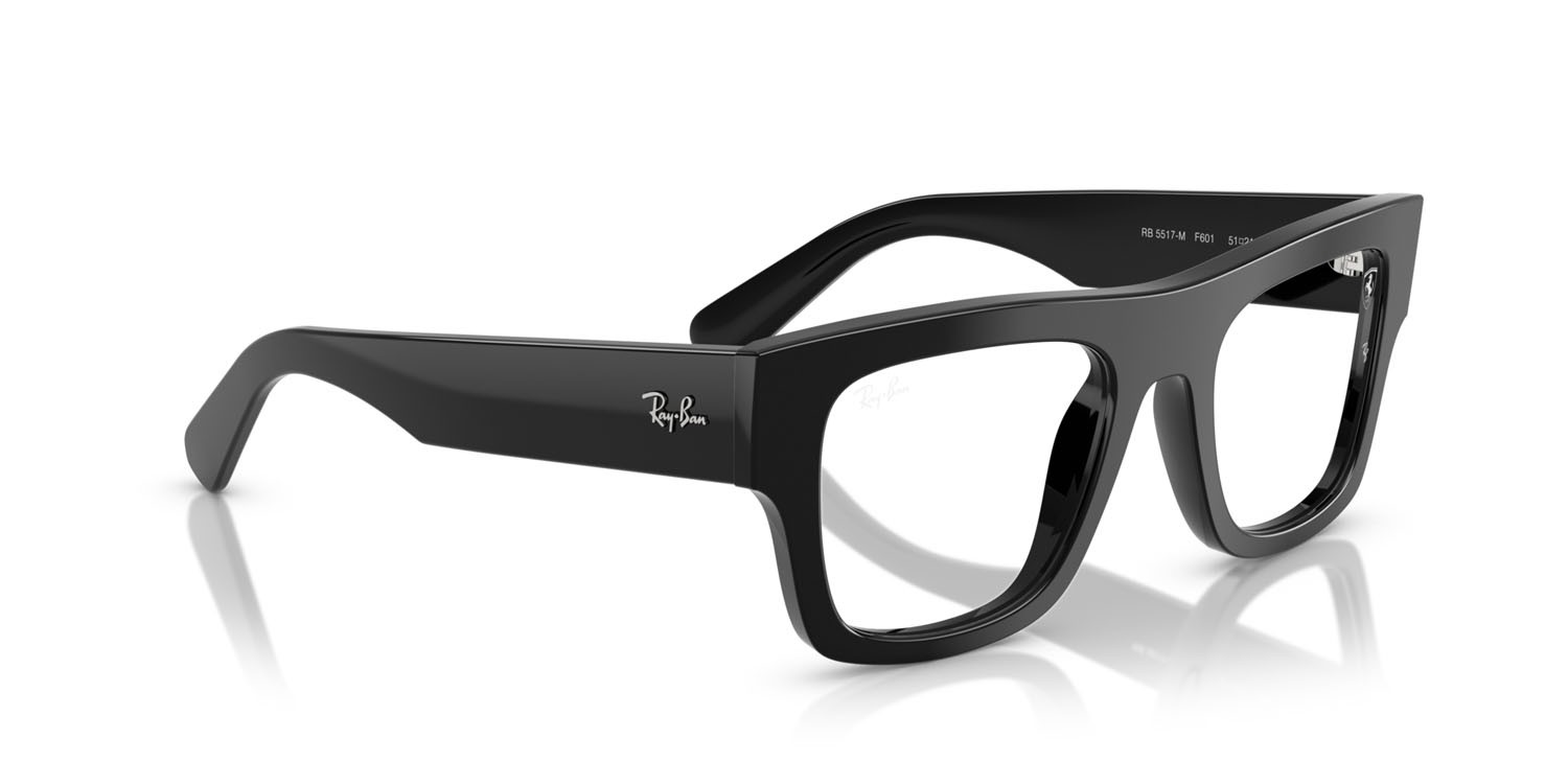 Occhiali da vista Ray-Ban Scuderia Ferrari RX 5517M (F601) - RB 5517M F601 colore nero forma quadrato lenti trasparente