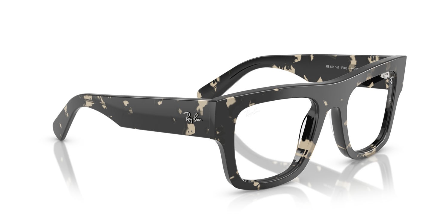 Occhiali da vista Ray-Ban Scuderia Ferrari RX 5517M (F703) - RB 5517M F703 colore havana grigio forma quadrato lenti trasparente