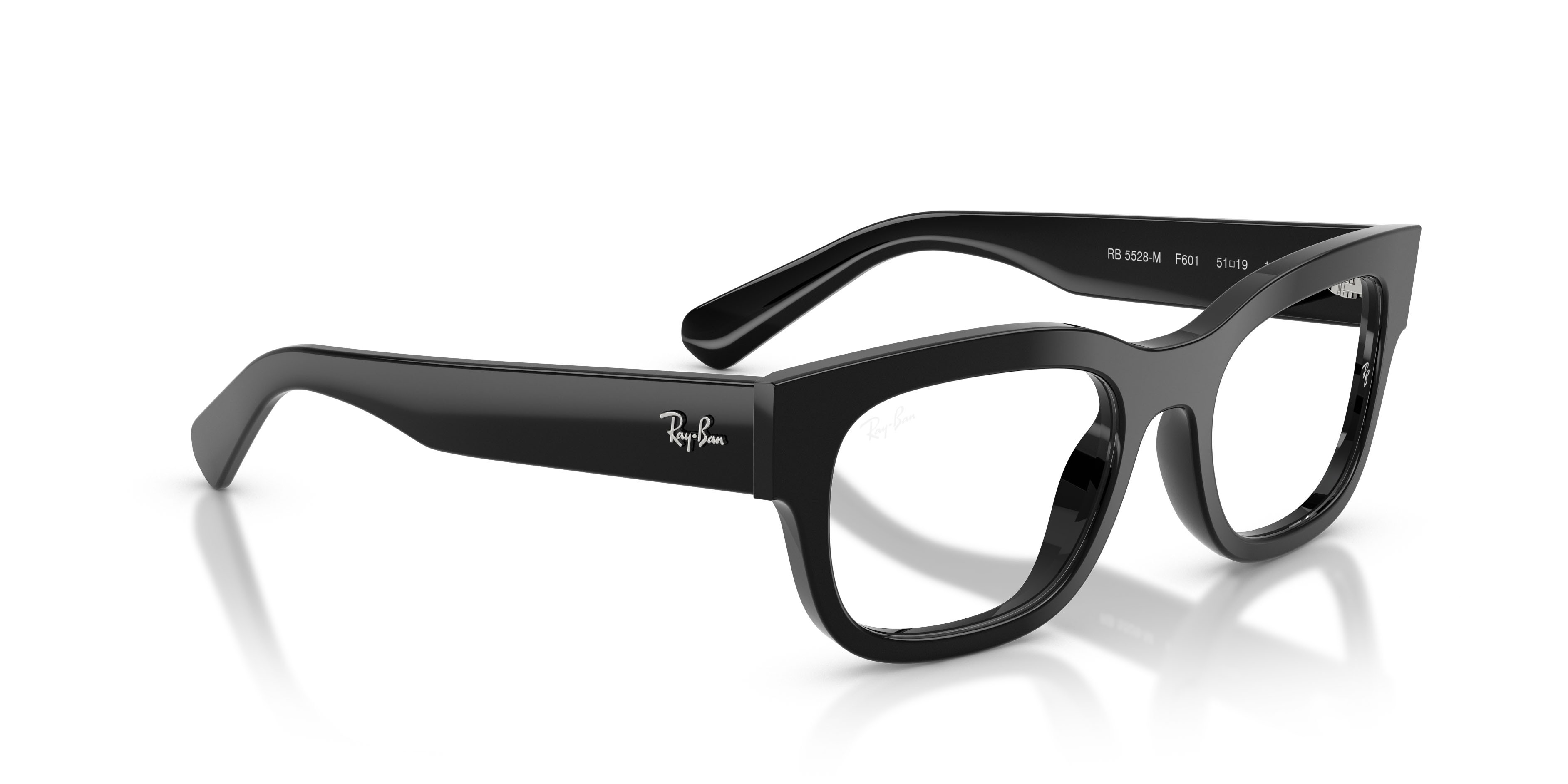 Occhiali da vista Ray-Ban Scuderia Ferrari RX 5528M (F601) - RB 5528M F601 colore nero forma quadrato lenti lente demo