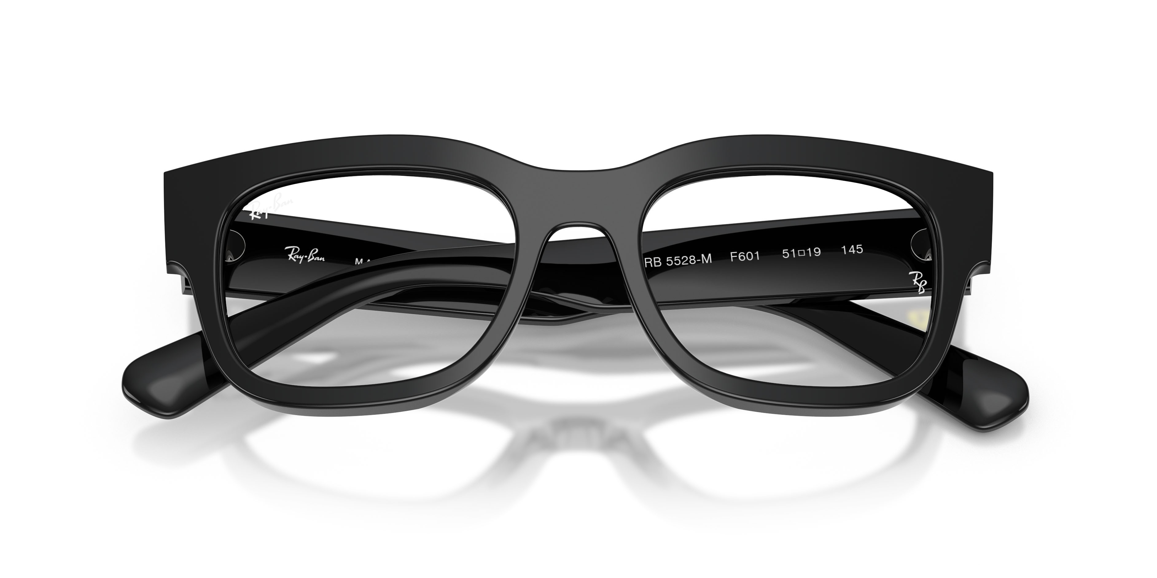 Occhiali da vista Ray-Ban Scuderia Ferrari RX 5528M (F601) - RB 5528M F601 colore nero forma quadrato lenti lente demo