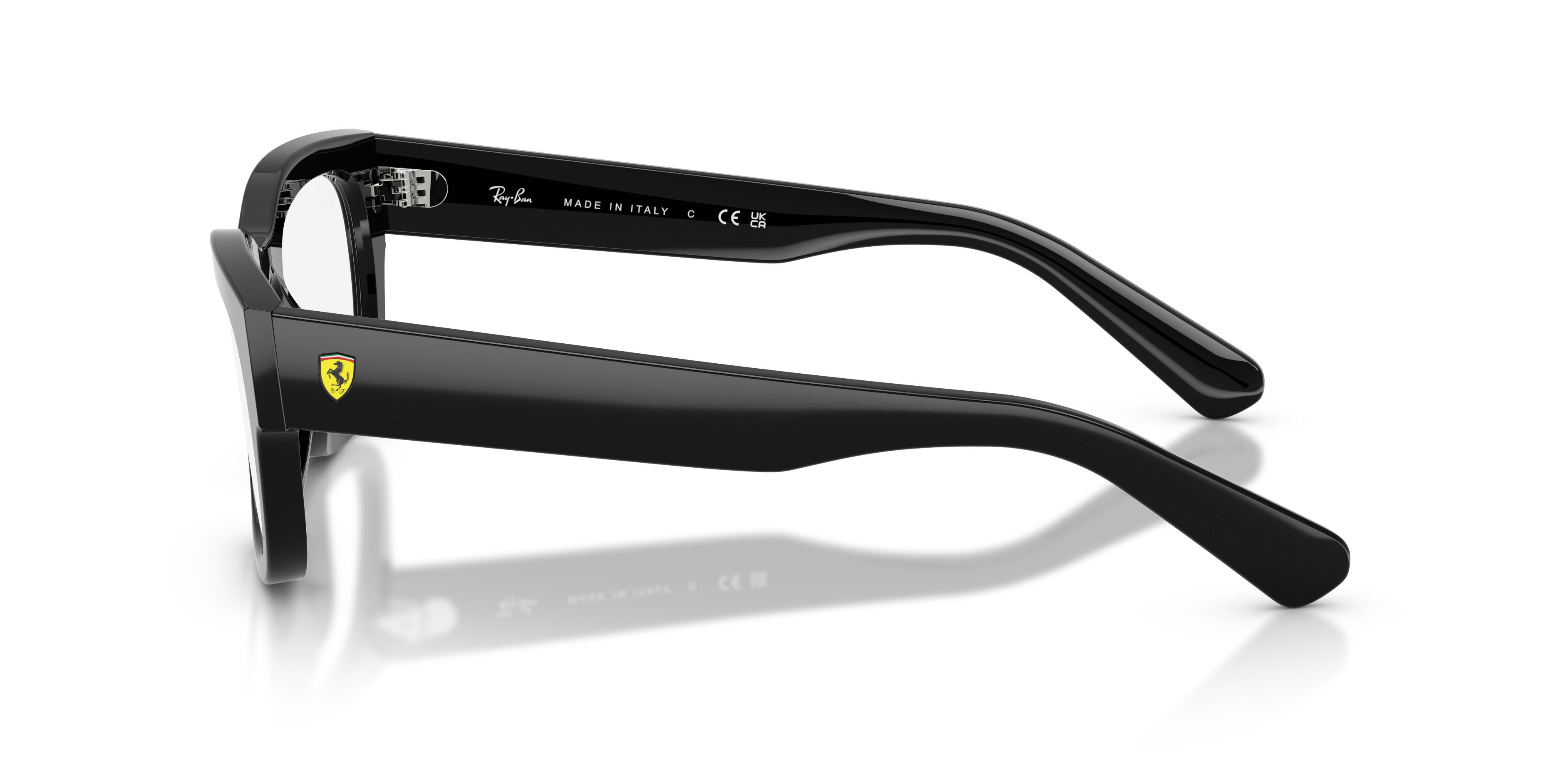 Occhiali da vista Ray-Ban Scuderia Ferrari RX 5528M (F601) - RB 5528M F601 colore nero forma quadrato lenti lente demo