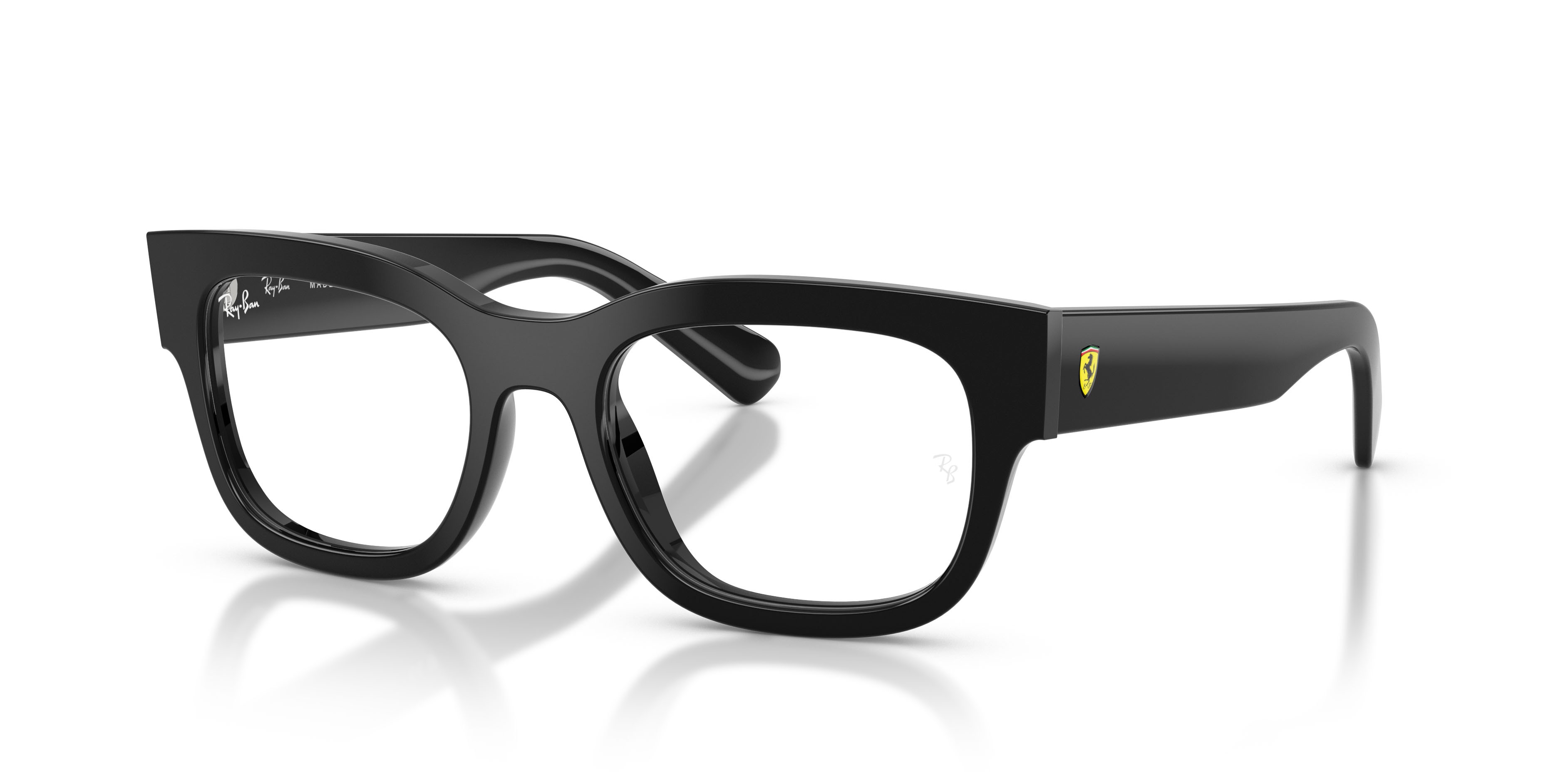 Occhiali da vista Ray-Ban Scuderia Ferrari RX 5528M (F601) - RB 5528M F601 colore nero forma quadrato lenti lente demo