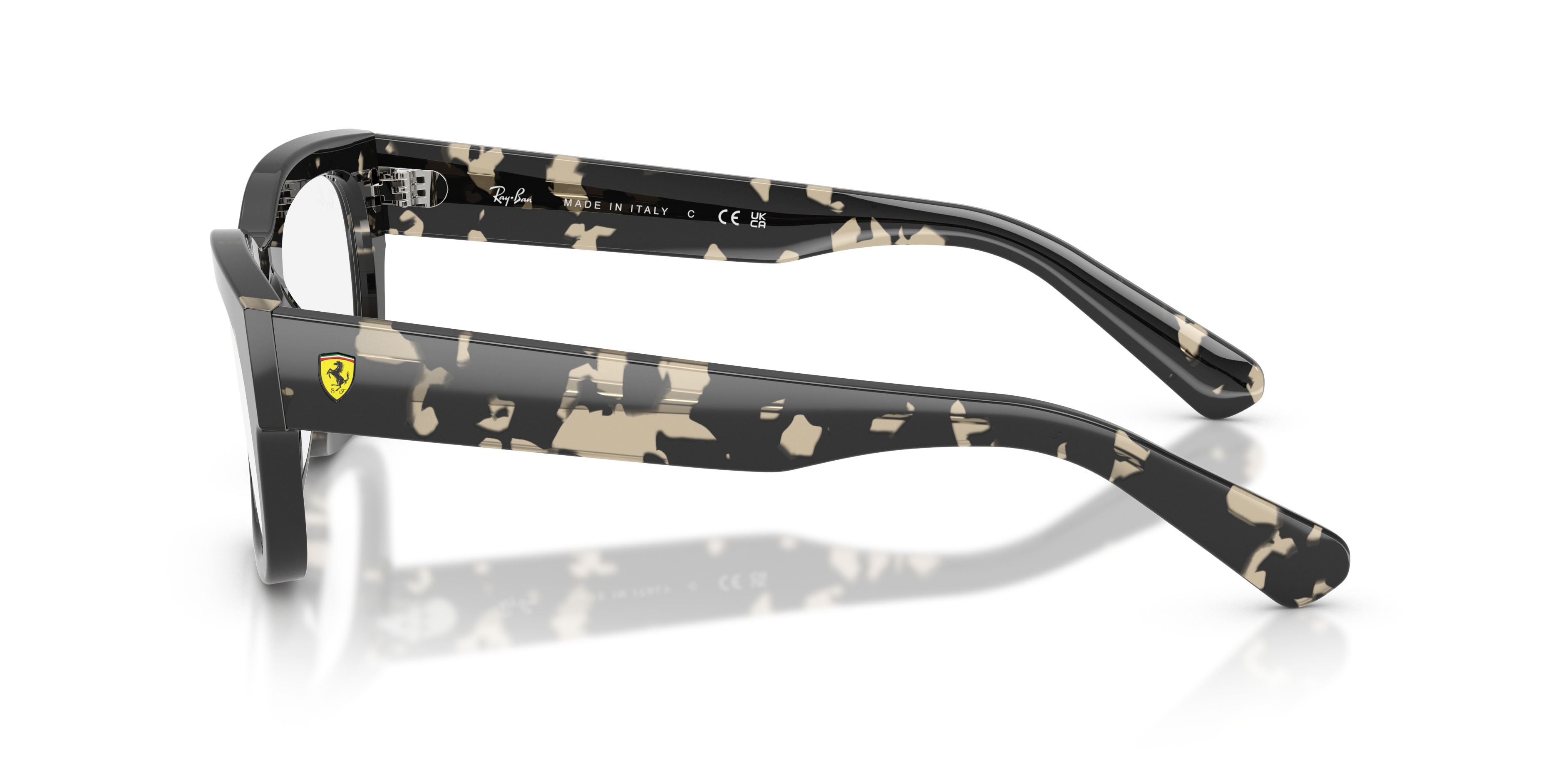 Occhiali da vista Ray-Ban Scuderia Ferrari RX 5528M (F703) - RB 5528M F703 colore havana grigio forma quadrato lenti lente demo