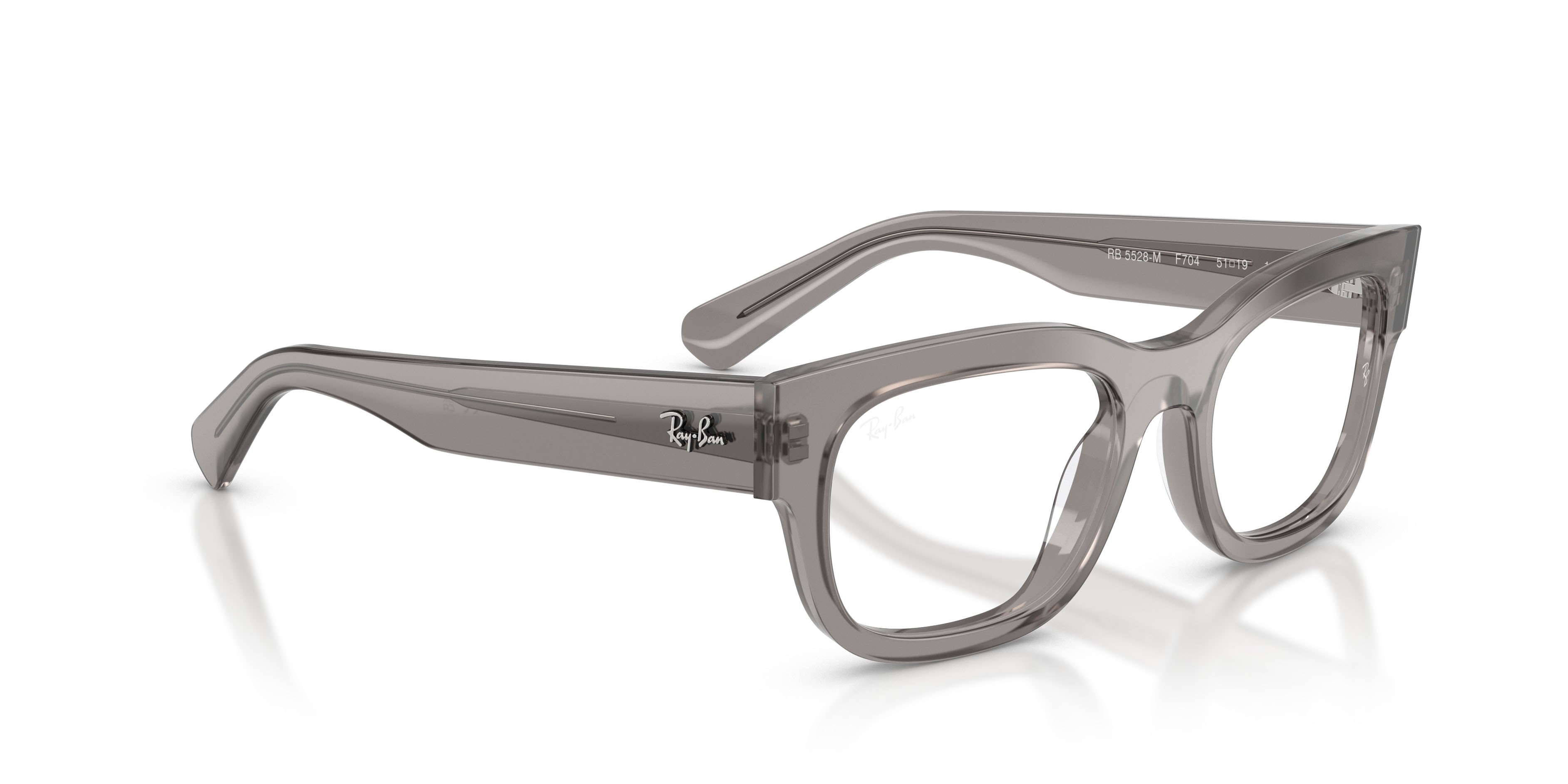 Occhiali da vista Ray-Ban Scuderia Ferrari RX 5528M (F704) - RB 5528M F704 colore grigio trasparente forma quadrato lenti lente demo