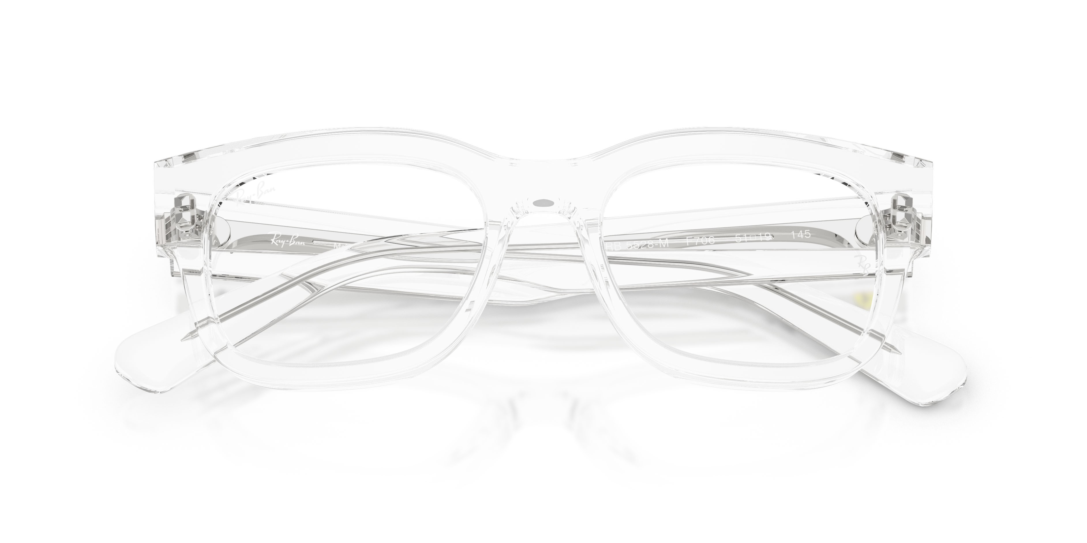 Occhiali da vista Ray-Ban Scuderia Ferrari RX 5528M (F706) - RB 5528M F706 colore trasparente forma quadrato lenti lente demo