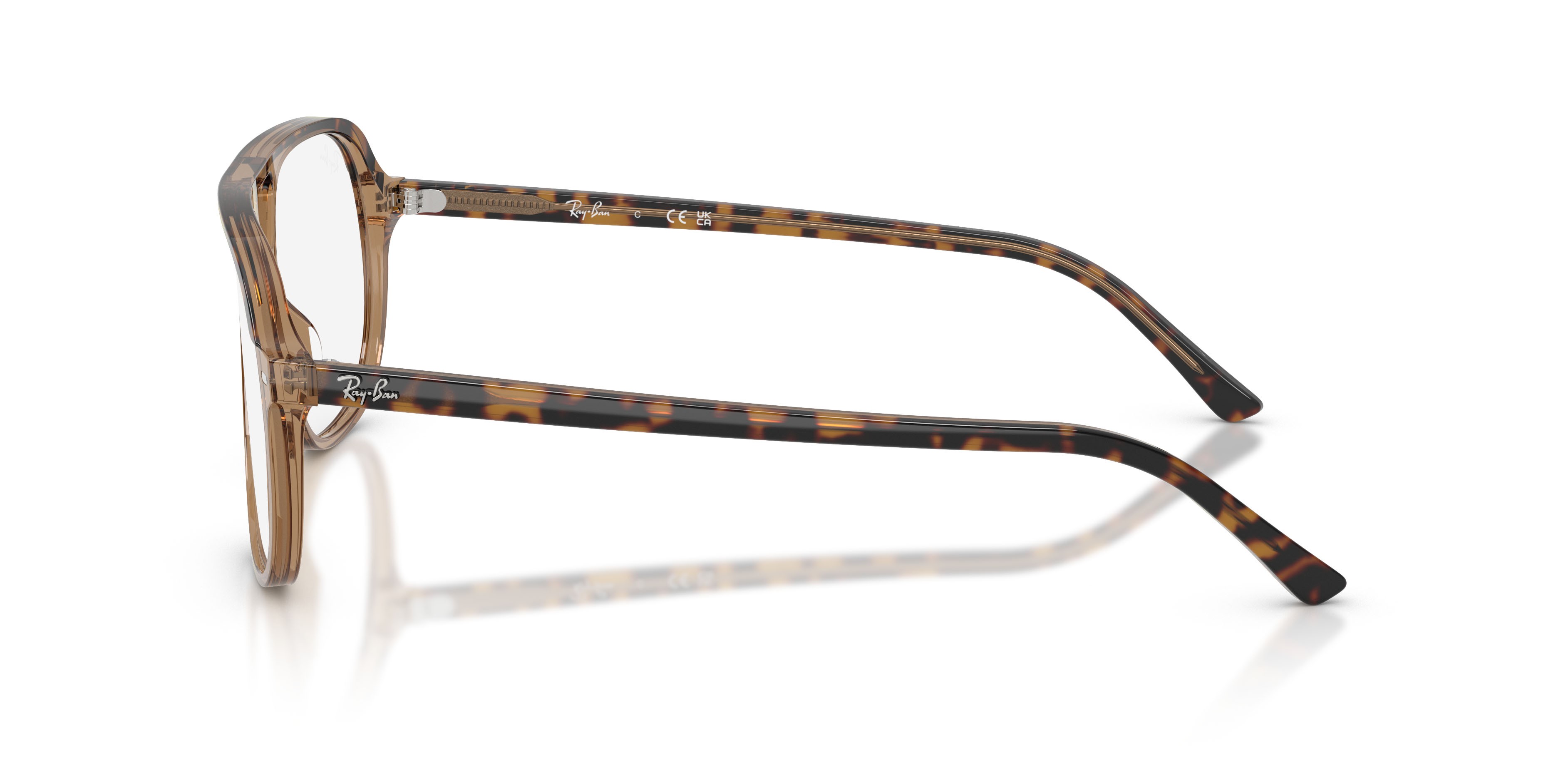 Eyeglasses Ray-Ban RX 5698 (8109) - RB 5698 8109 color havana & brown shape square lenses trasparente