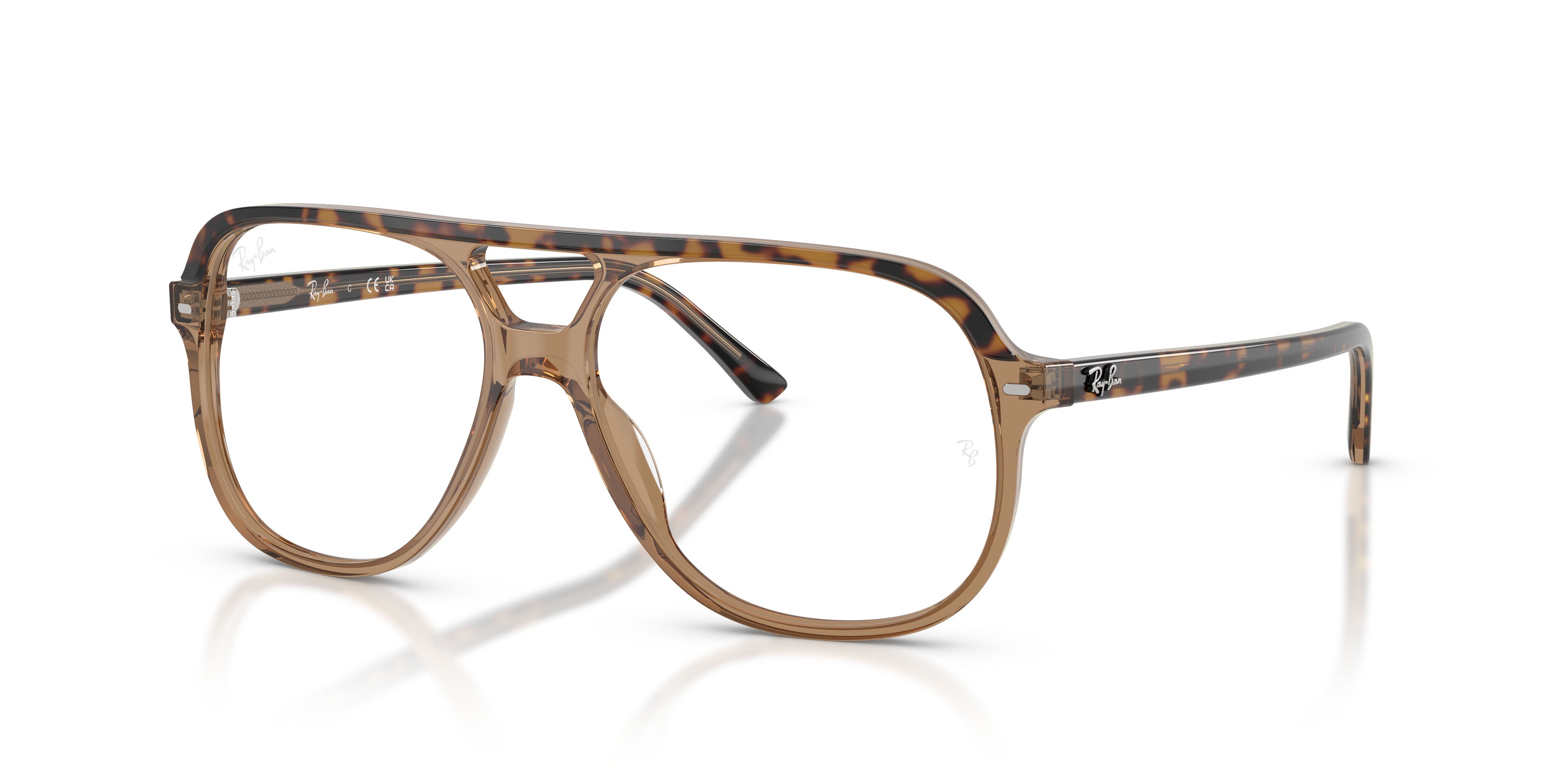 Eyeglasses Ray-Ban RX 5698 (8109) - RB 5698 8109 color havana & brown shape square lenses trasparente