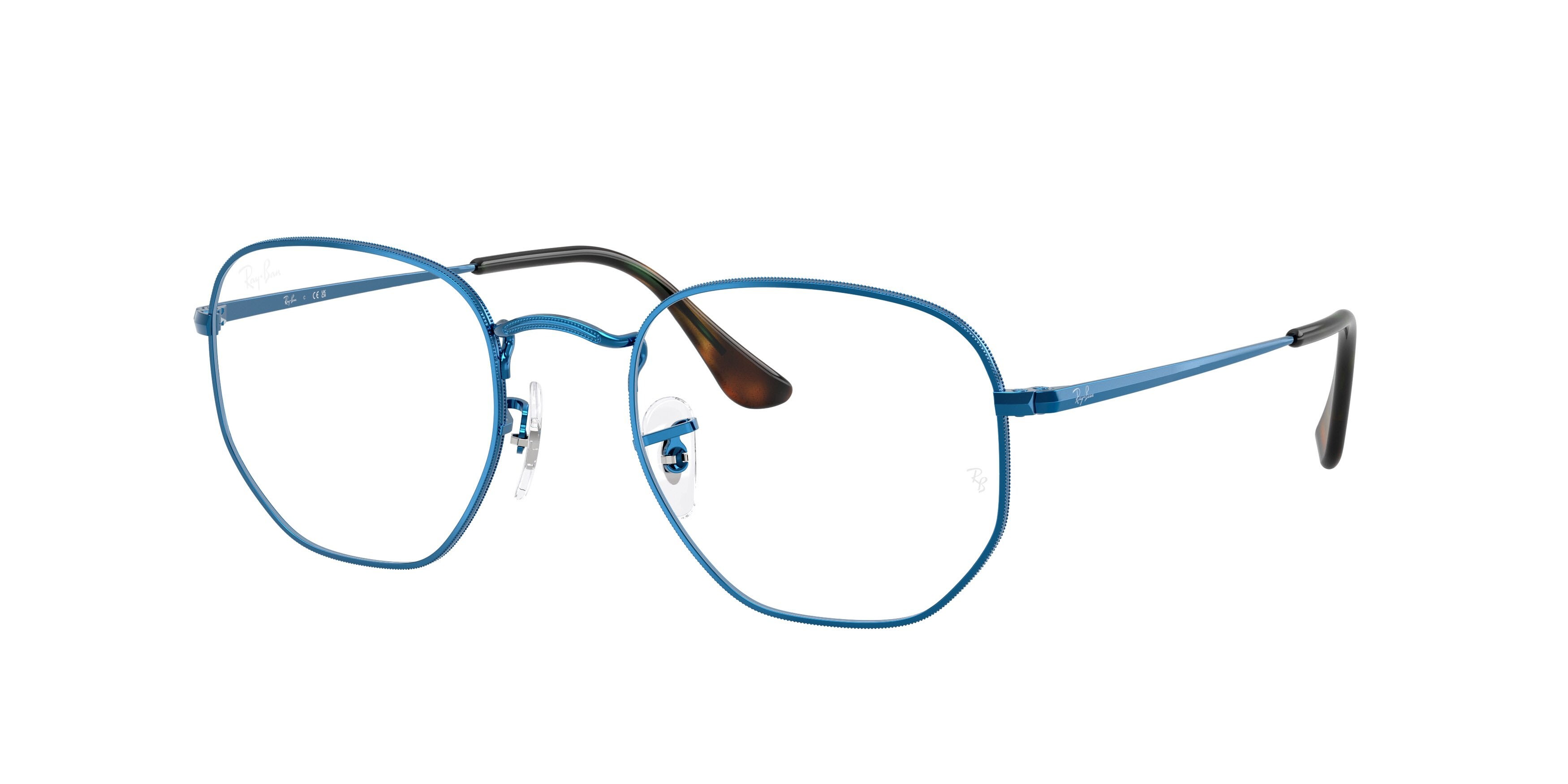 Occhiali da vista Ray-Ban Hexagonal RX 6448 (2520) - RB 6448 2520 colore blu forma irregolare lenti trasparente