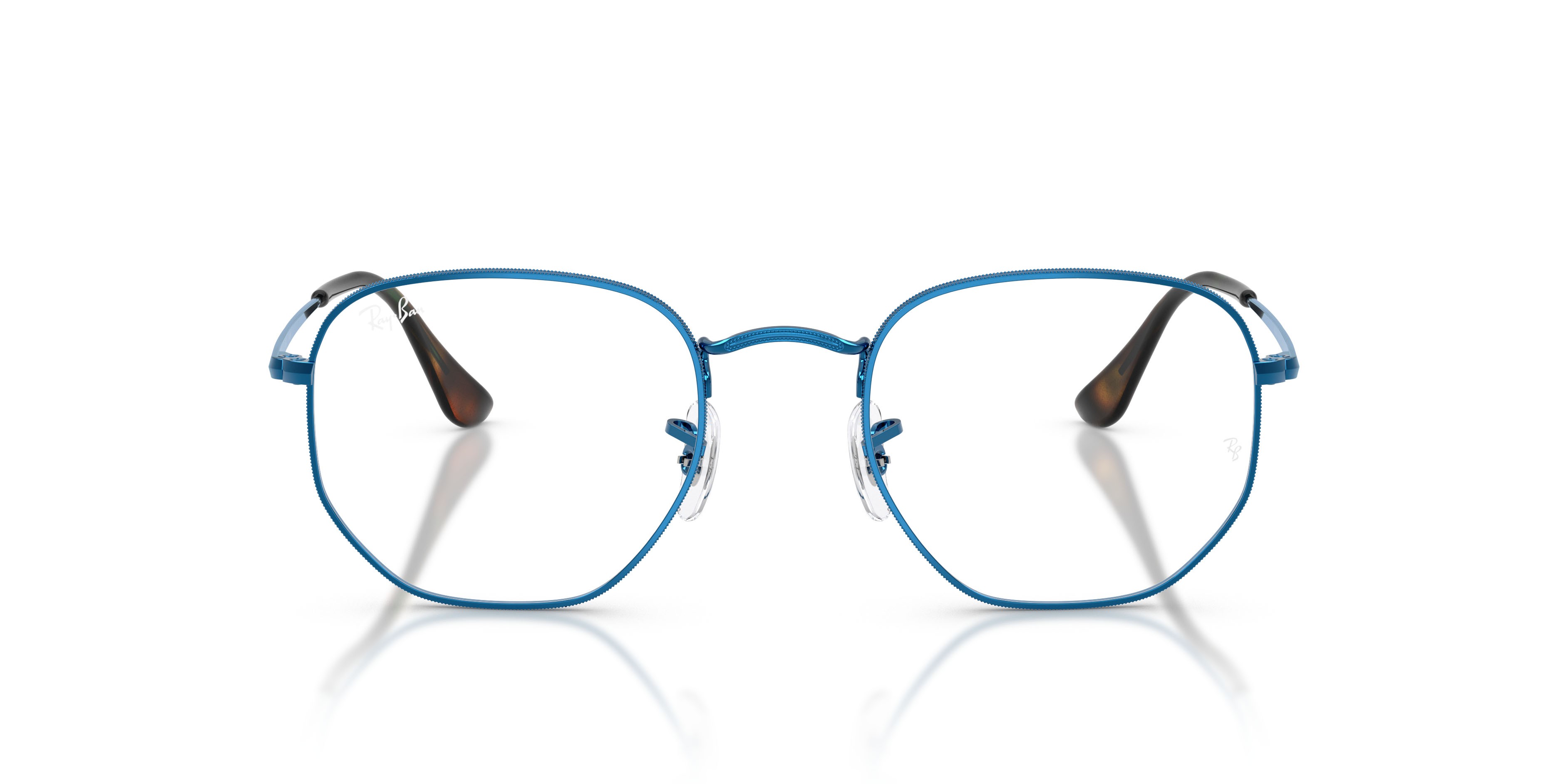 Occhiali da vista Ray-Ban Hexagonal RX 6448 (2520) - RB 6448 2520 colore blu forma irregolare lenti trasparente