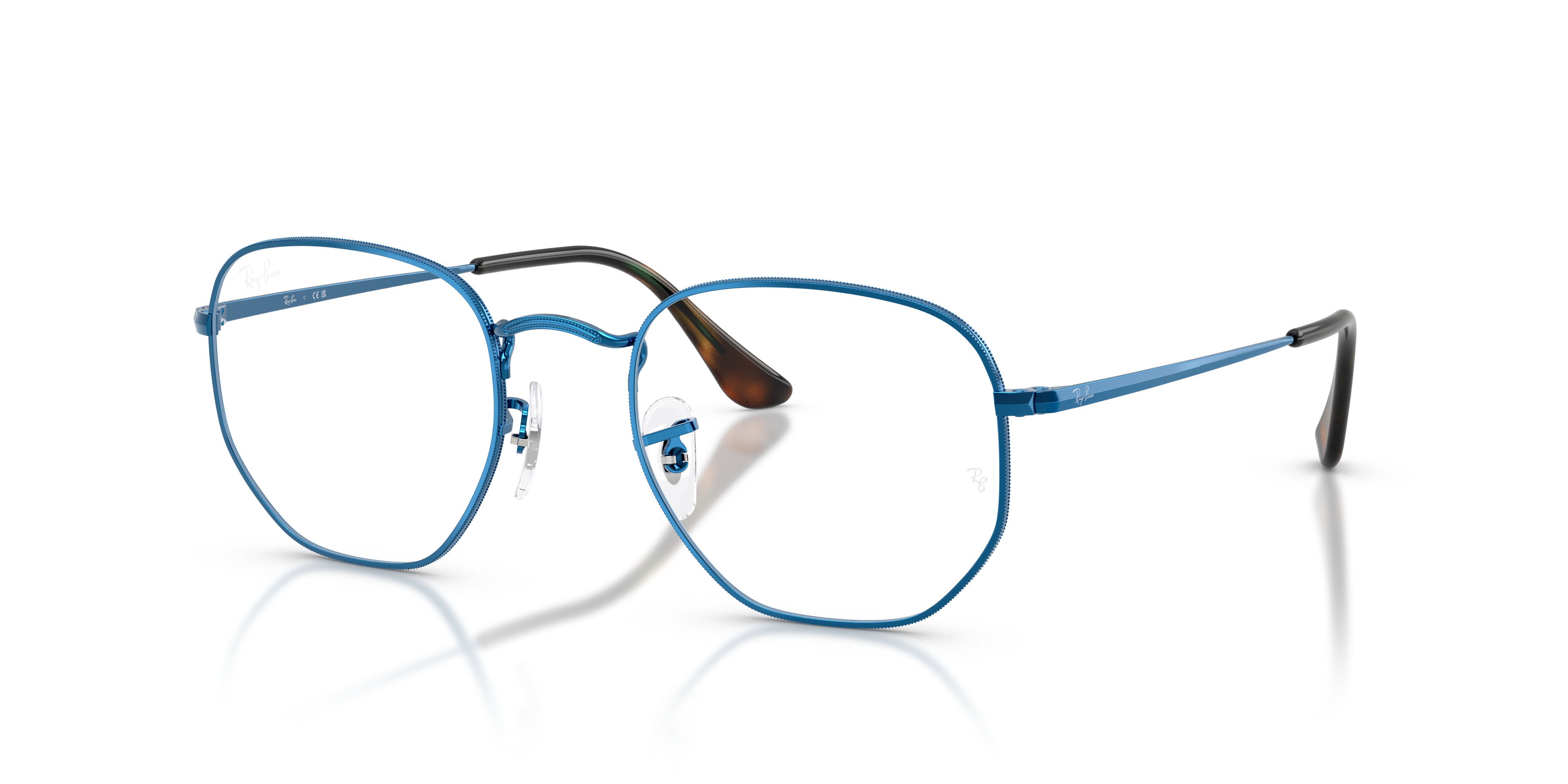 Occhiali da vista Ray-Ban Hexagonal RX 6448 (2520) - RB 6448 2520 colore blu forma irregolare lenti trasparente