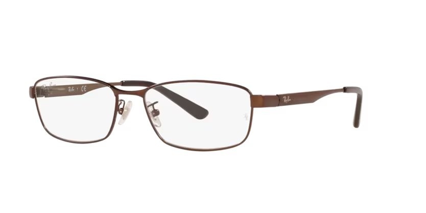 Occhiali da vista Ray-Ban RX 6452D (3077) - RB 6452D 3077 colore marrone forma quadrato lenti trasparente