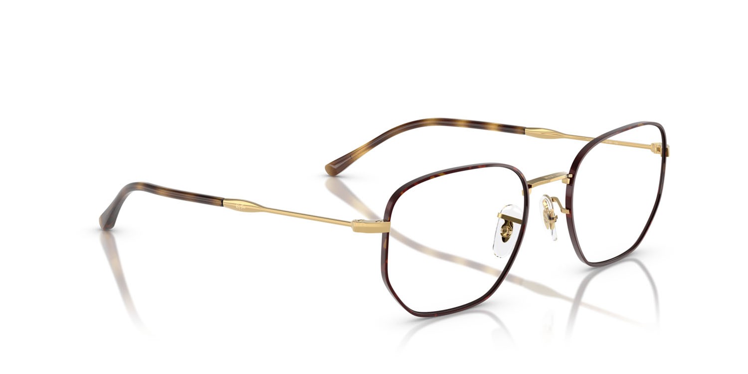 Occhiali da vista Ray-Ban RX 6496 (3177) - RB 6496 3177 colore havana su arista forma irregolare lenti trasparente
