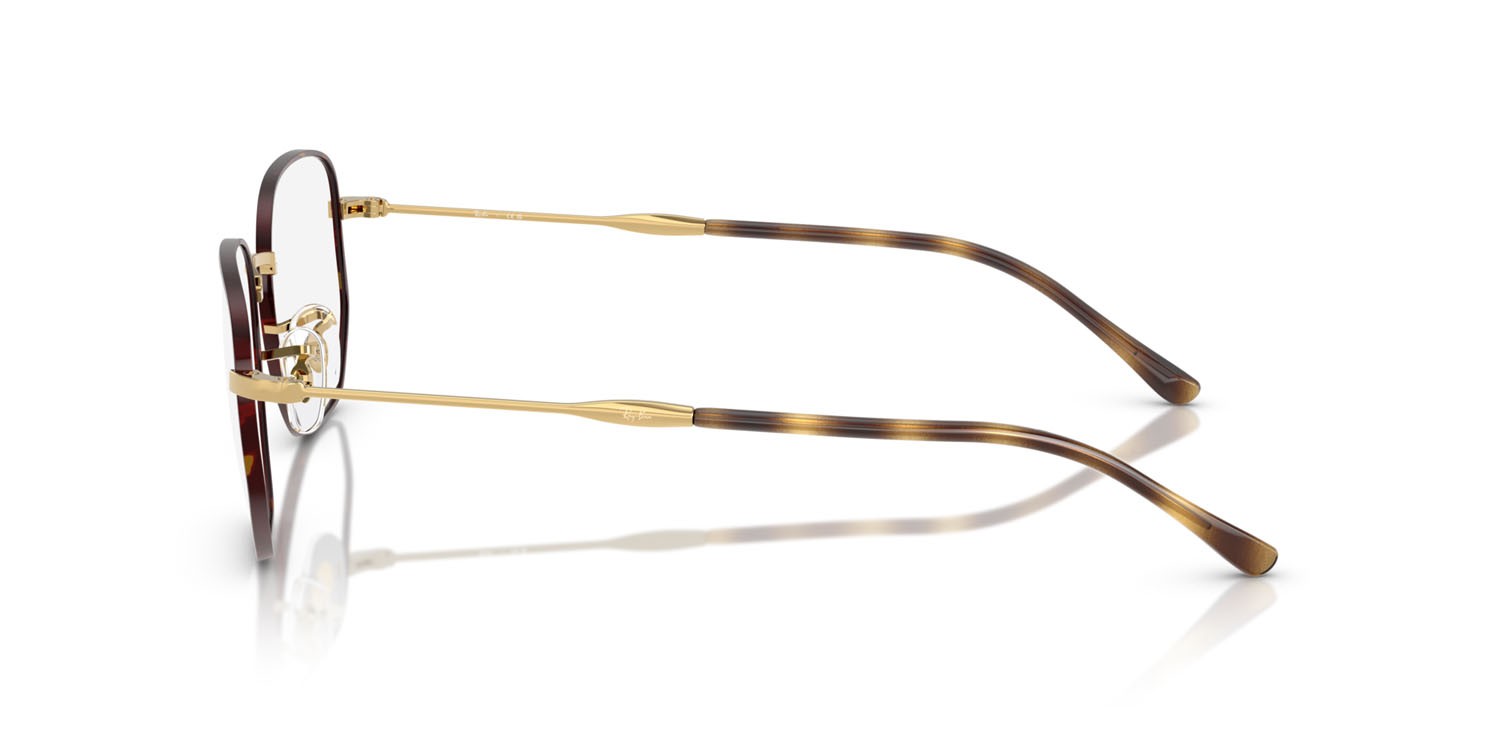 Occhiali da vista Ray-Ban RX 6496 (3177) - RB 6496 3177 colore havana su arista forma irregolare lenti trasparente