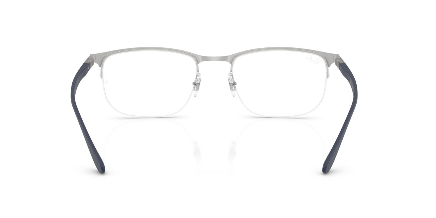 Occhiali da vista Ray-Ban RX 6513 (2620) - RB 6513 2620 colore canna di fucile opaco su argento forma irregolare lenti trasparente