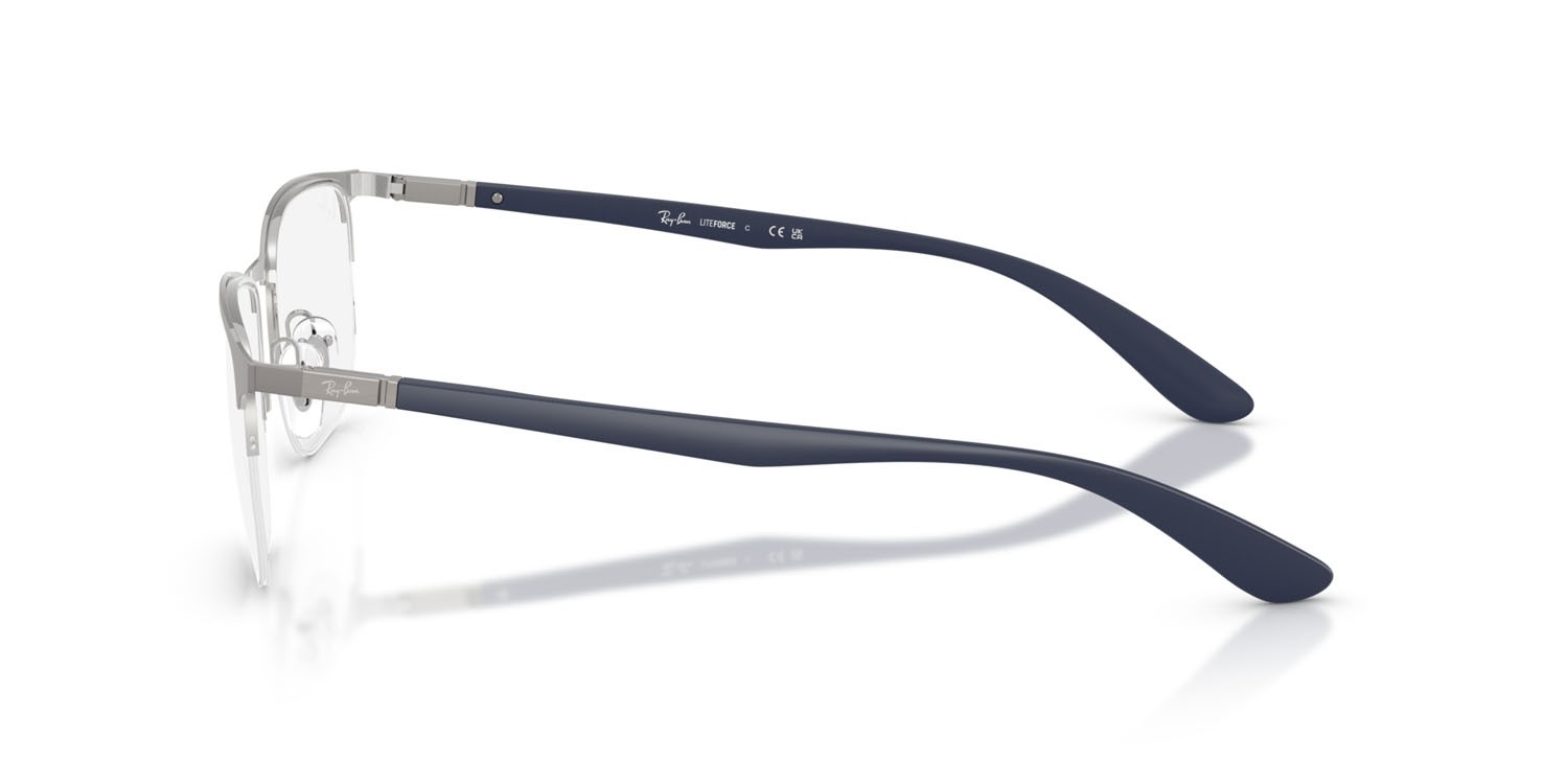 Occhiali da vista Ray-Ban RX 6513 (2620) - RB 6513 2620 colore canna di fucile opaco su argento forma irregolare lenti trasparente