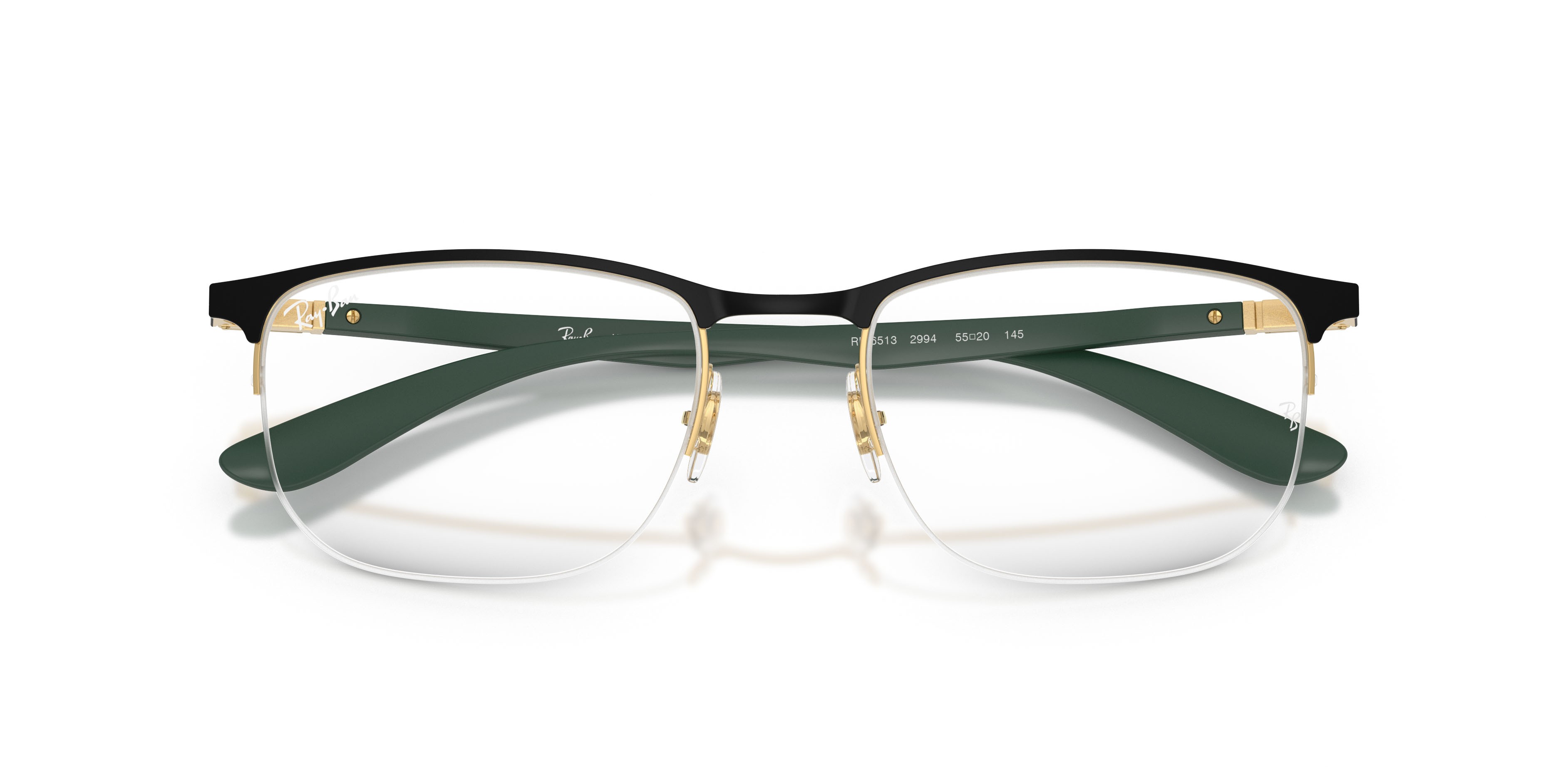 Eyeglasses Ray-Ban RX 6513 (2994) - RB 6513 2994 color nero e oro shape irregular lenses trasparente