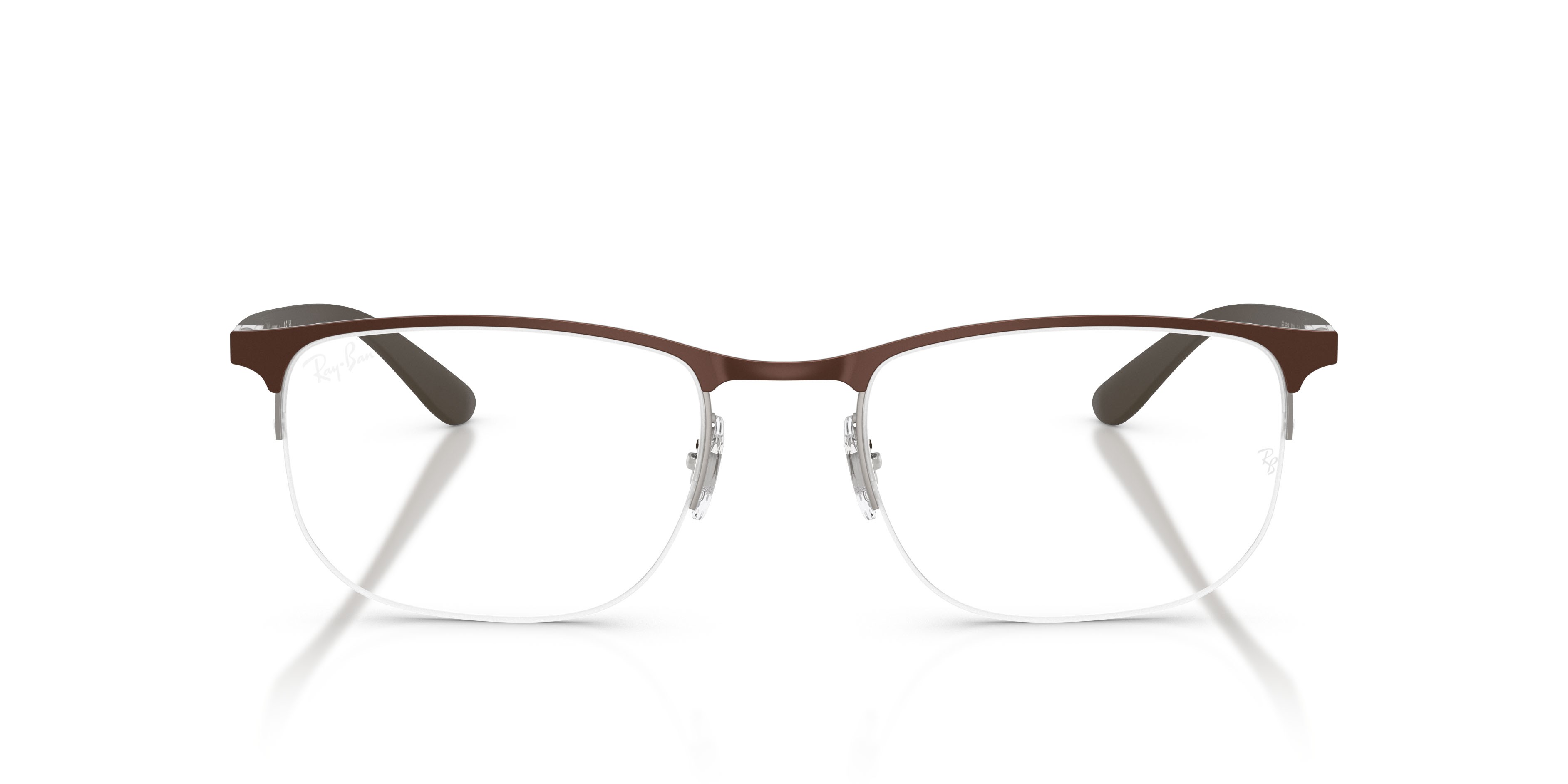 Eyeglasses Ray-Ban RX 6513 (3228) - RB 6513 3228 color brown & gunmetal shape irregular lenses trasparente