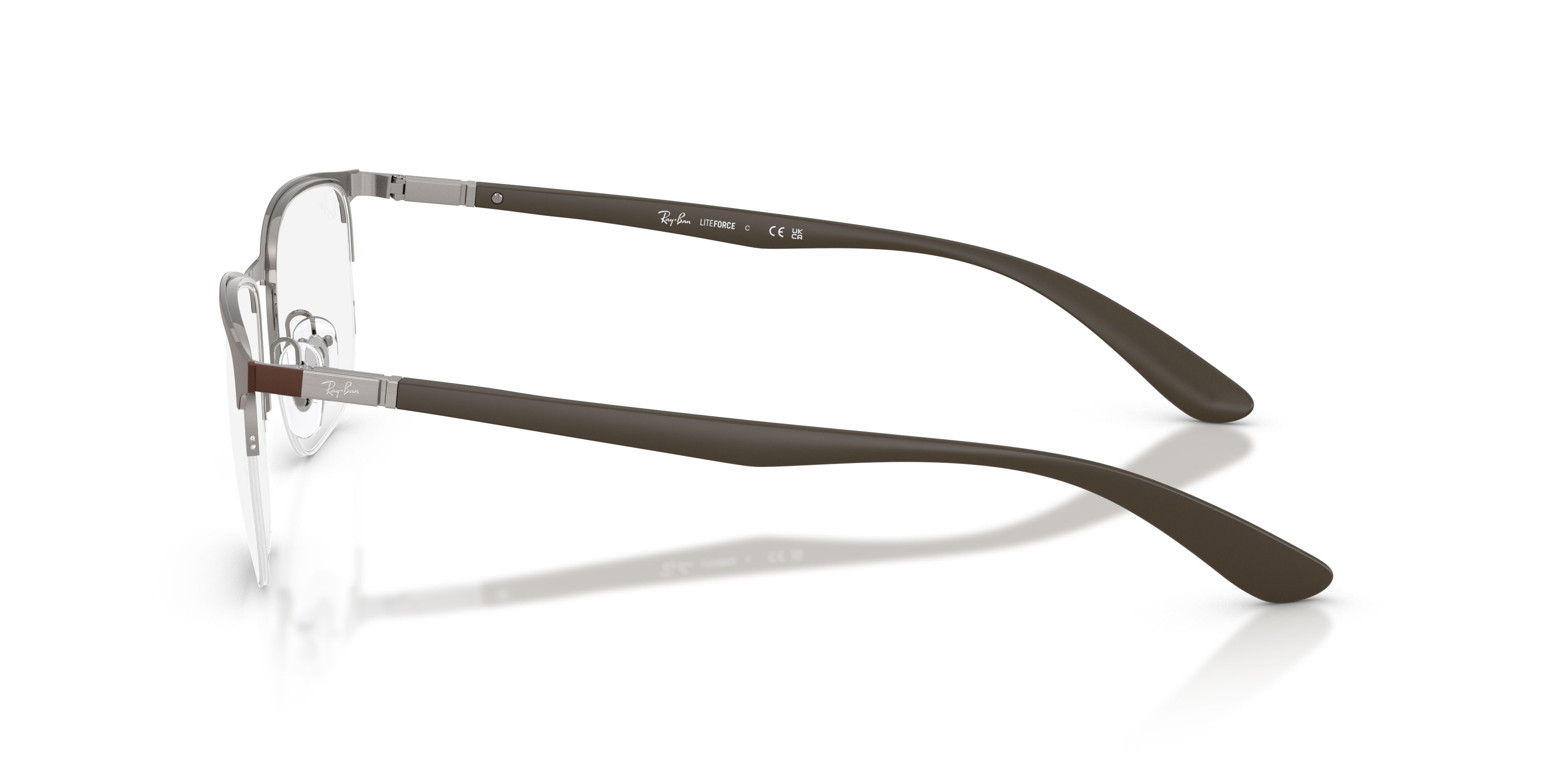 Eyeglasses Ray-Ban RX 6513 (3228) - RB 6513 3228 color brown & gunmetal shape irregular lenses trasparente