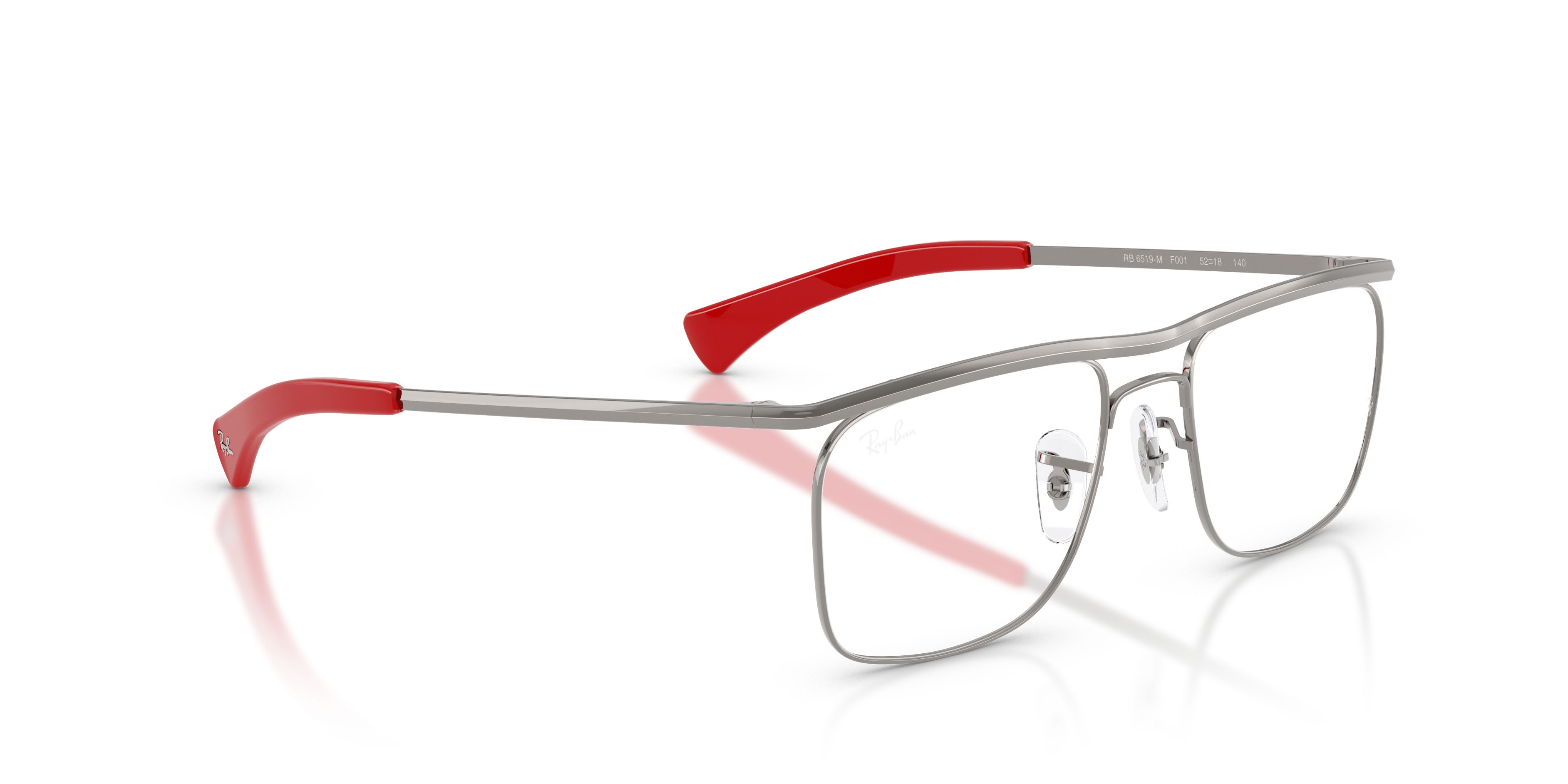 Occhiali da vista Ray-Ban Scuderia Ferrari RX 6519M (F001) - RB 6519M F001 colore gunmetal forma quadrato lenti lente demo