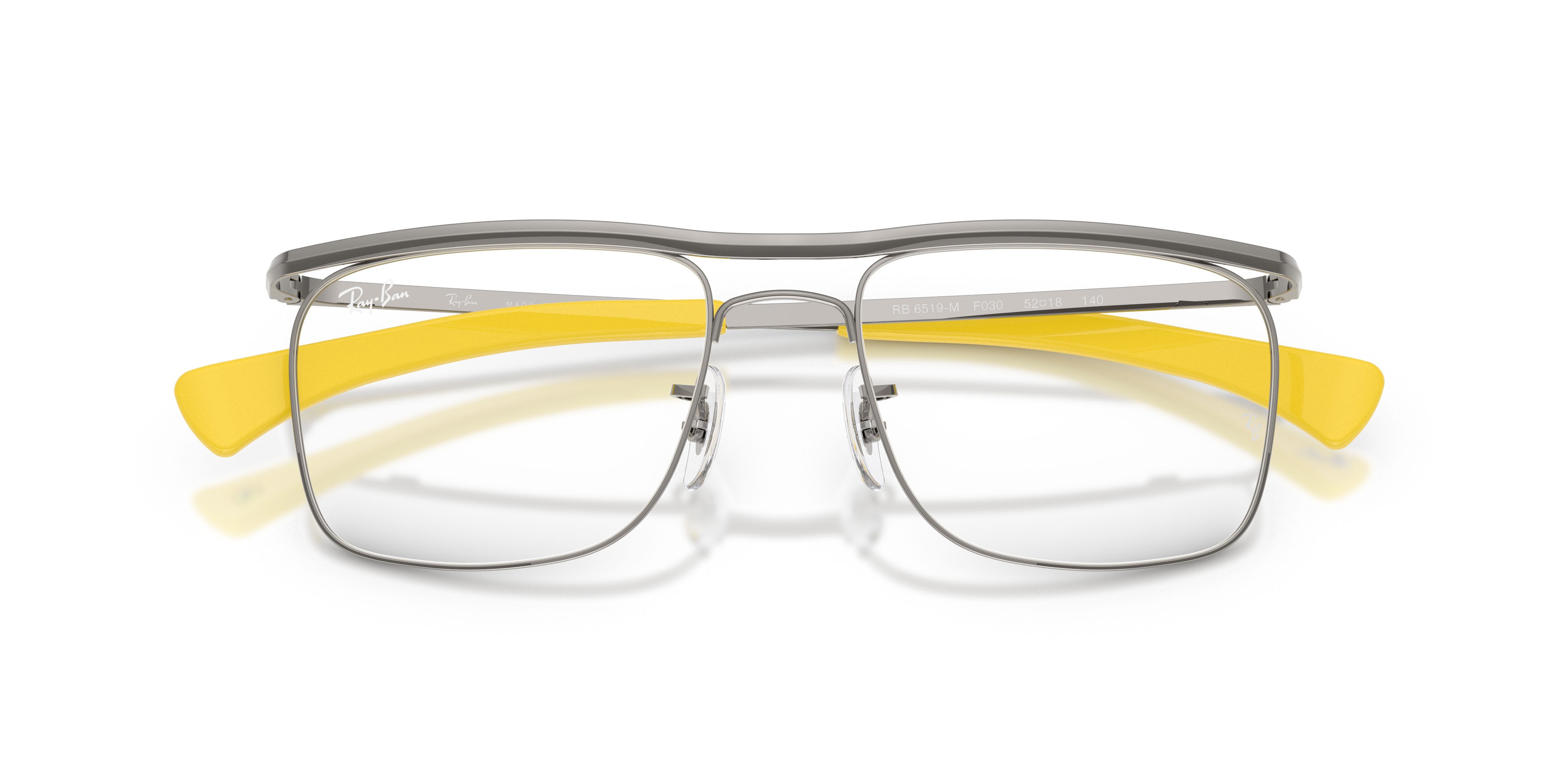 Occhiali da vista Ray-Ban Scuderia Ferrari RX 6519M (F030) - RB 6519M F030 colore gunmetal forma quadrato lenti lente demo
