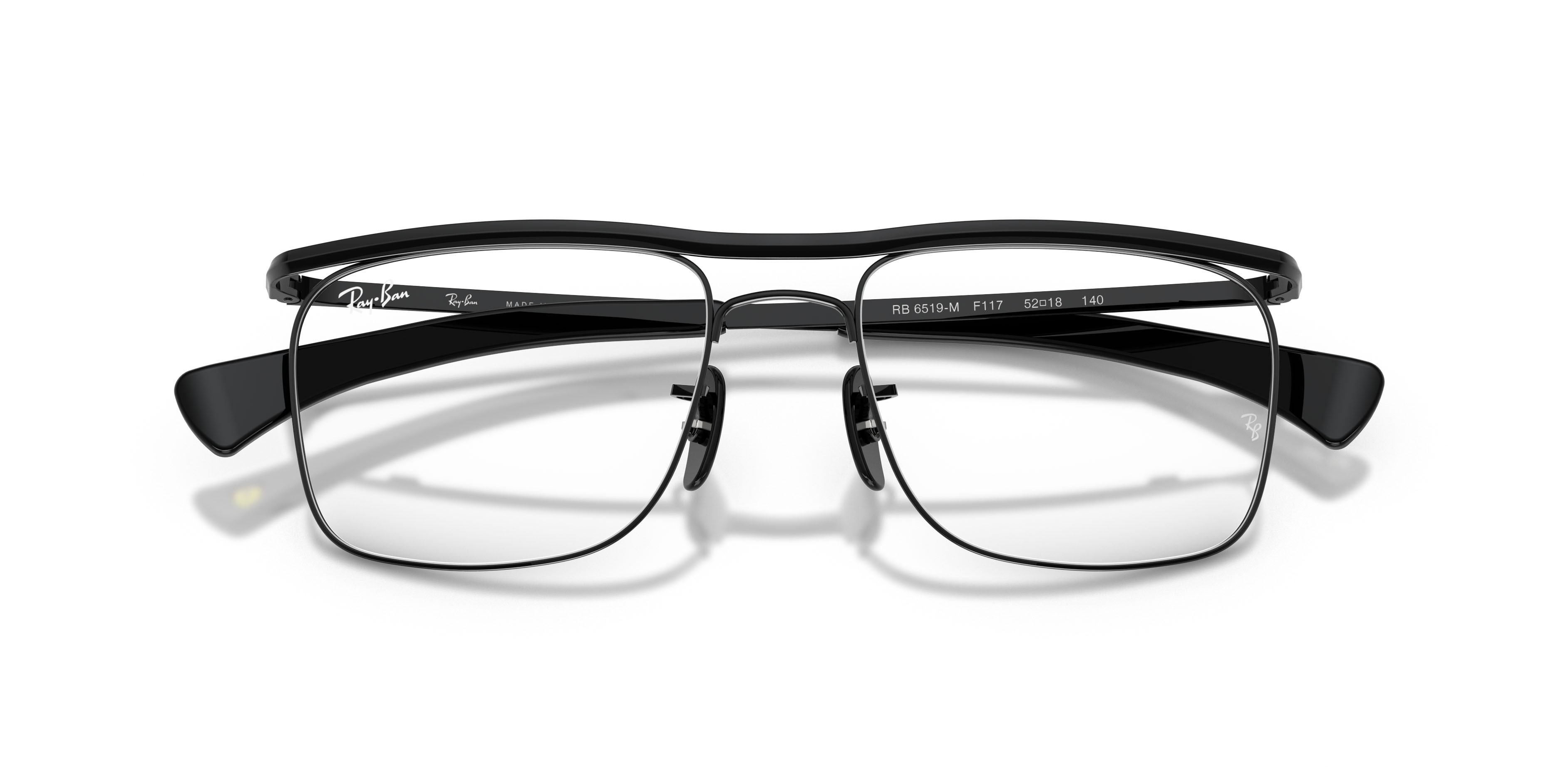 Occhiali da vista Ray-Ban Scuderia Ferrari RX 6519M (F117) - RB 6519M F117 colore nero forma quadrato lenti lente demo
