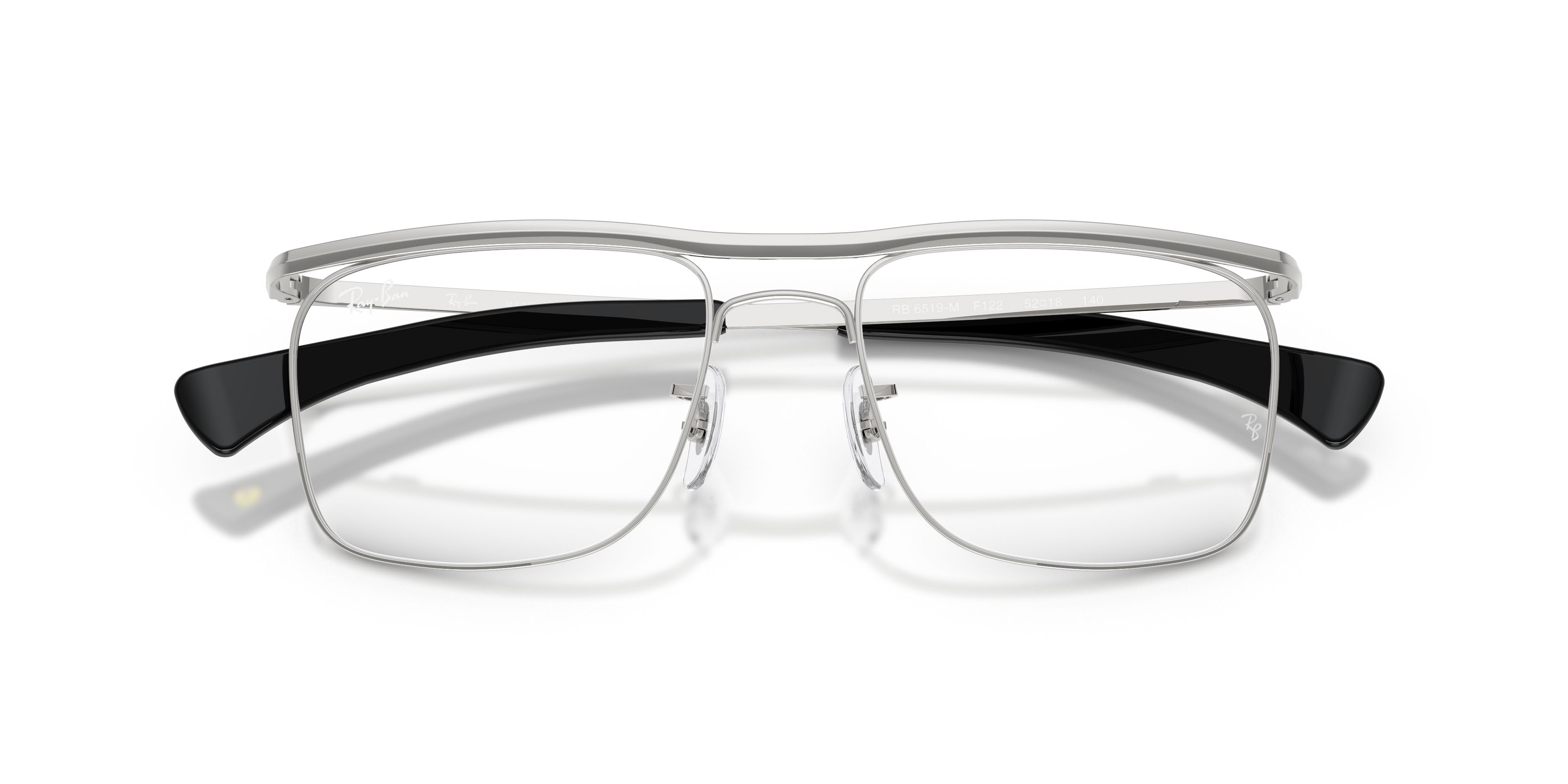 Eyeglasses Ray-Ban Scuderia Ferrari RX 6519M (F122) - RB 6519M F122 color argento shape square lenses lente demo