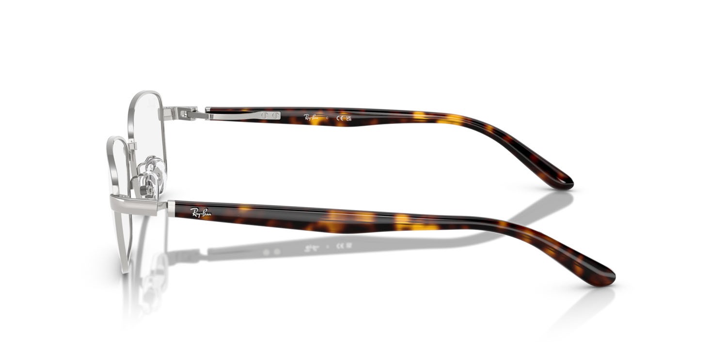 Occhiali da vista Ray-Ban RX 6527D (2595) - RB 6527D 2595 colore argento spazzolato forma quadrato lenti trasparente
