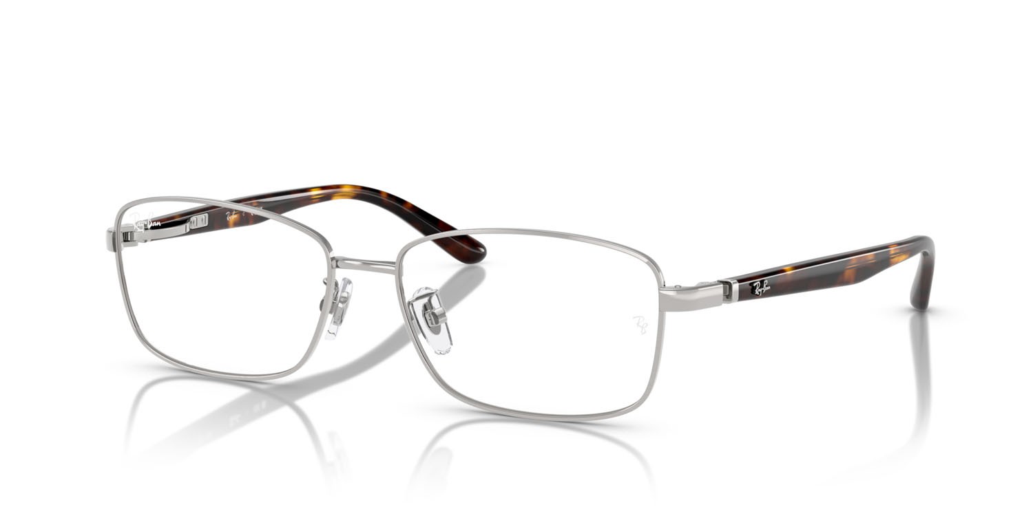 Occhiali da vista Ray-Ban RX 6527D (2595) - RB 6527D 2595 colore argento spazzolato forma quadrato lenti trasparente