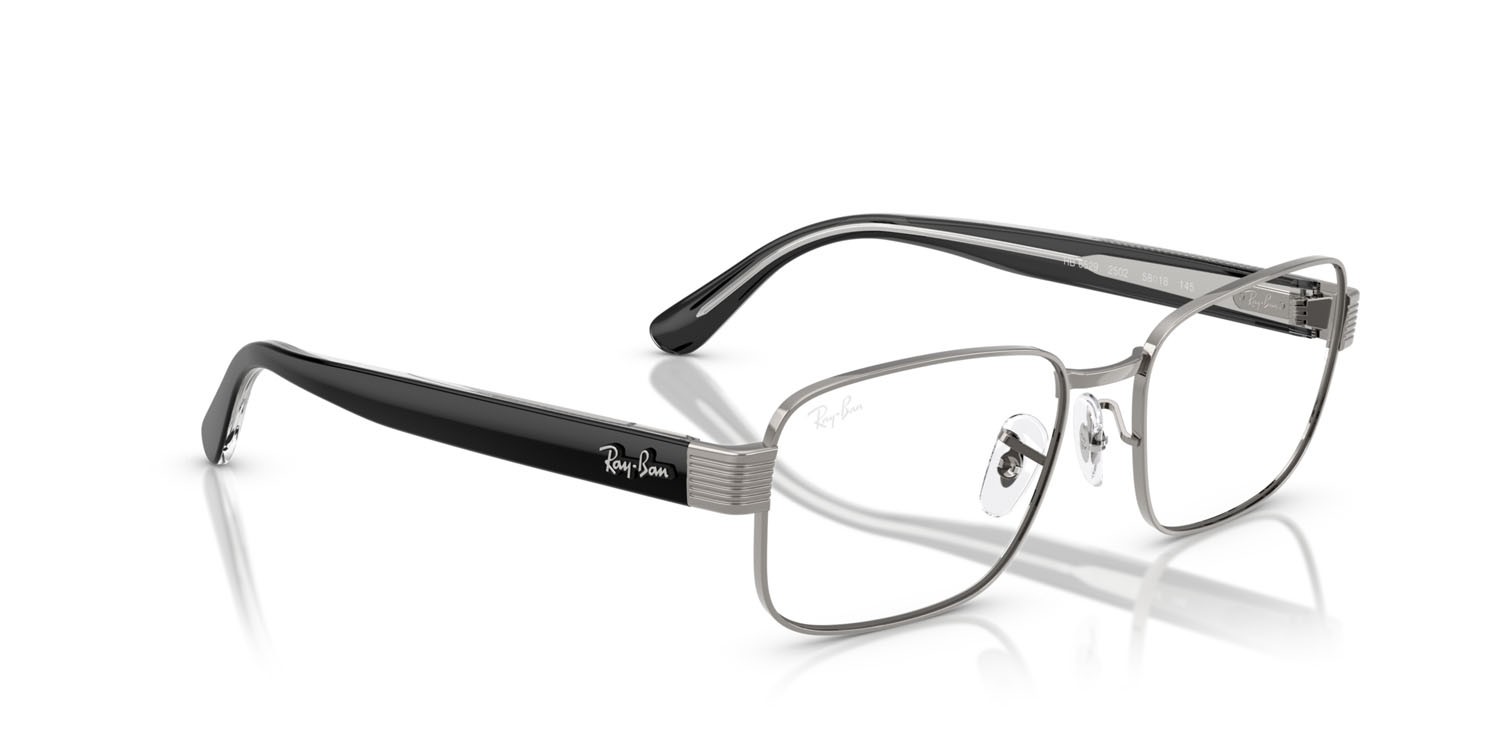 Occhiali da vista Ray-Ban RX 6529 (2502) - RB 6529 2502 colore gunmetal forma quadrato lenti trasparente