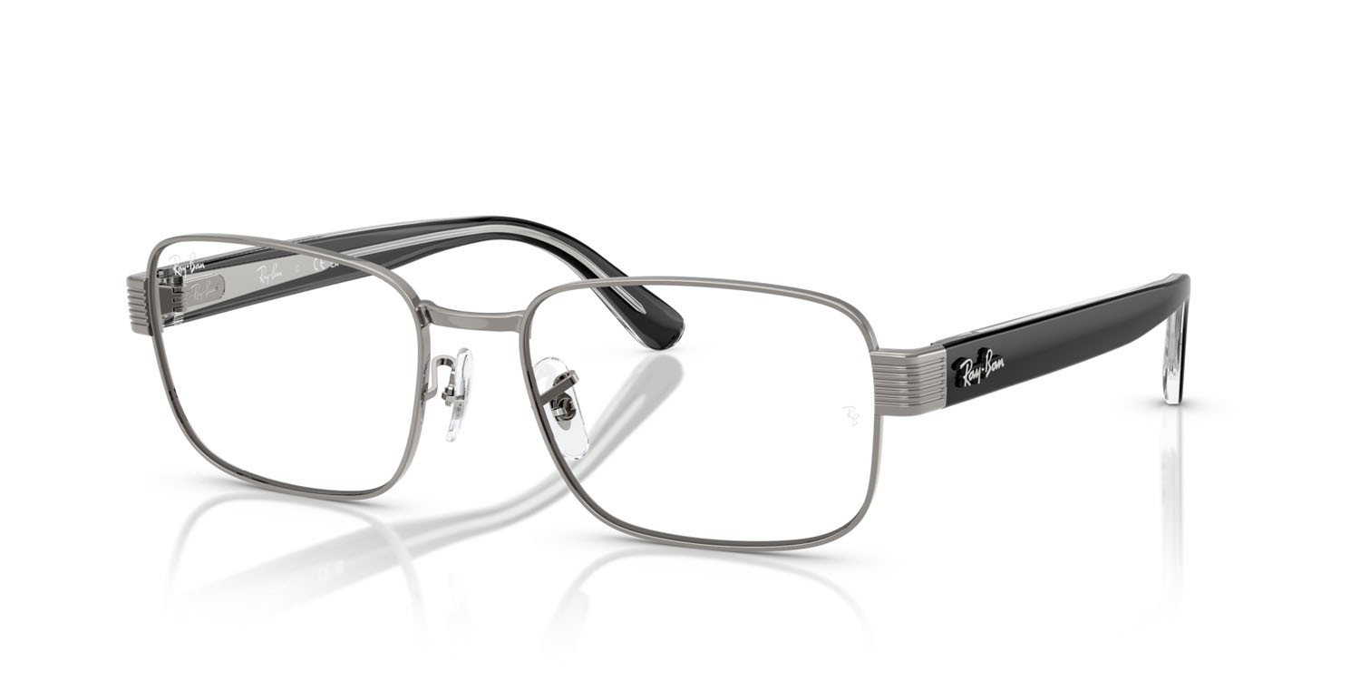 Occhiali da vista Ray-Ban RX 6529 (2502) - RB 6529 2502 colore gunmetal forma quadrato lenti trasparente
