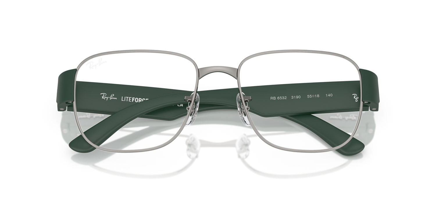Occhiali da vista Ray-Ban RX 6532 (3190) - RB 6532 3190 colore gunmetal forma quadrato lenti trasparente