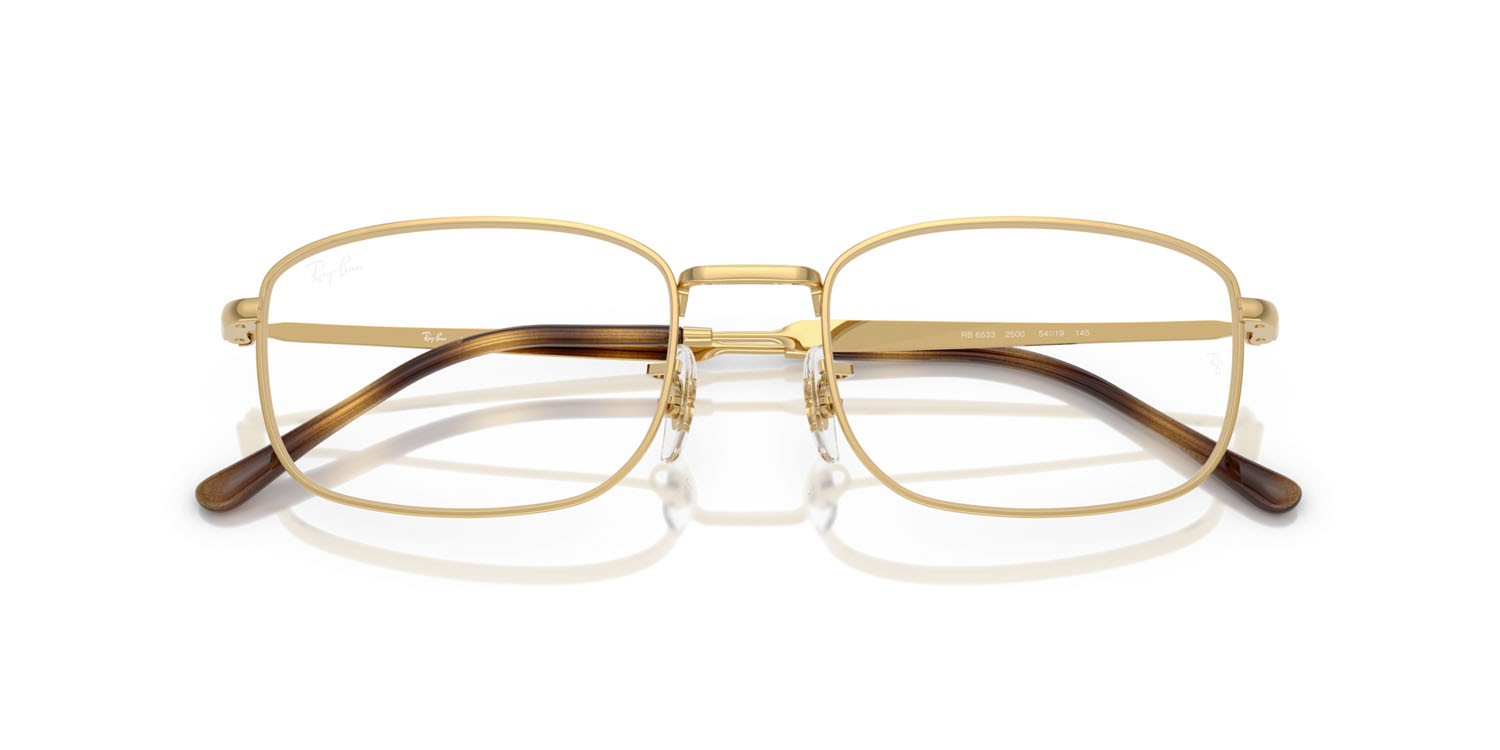 Occhiali da vista Ray-Ban RX 6533 (2500) - RB 6533 2500 colore oro arista forma quadrato lenti trasparente