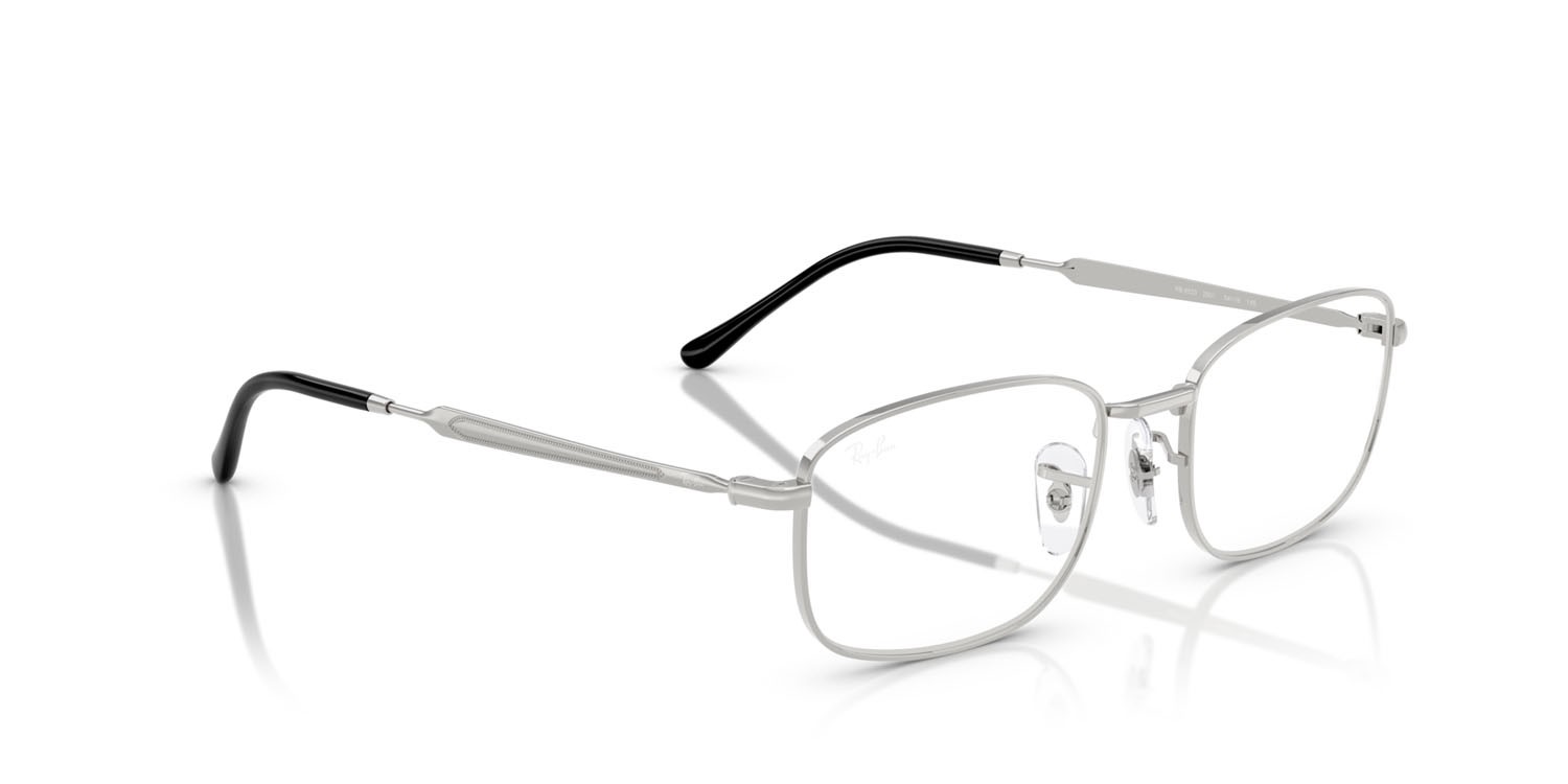 Occhiali da vista Ray-Ban RX 6533 (2501) - RB 6533 2501 colore argento forma quadrato lenti trasparente