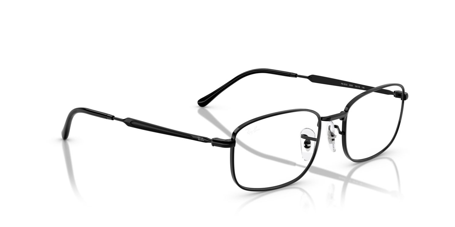 Occhiali da vista Ray-Ban RX 6533 (2509) - RB 6533 2509 colore nero forma quadrato lenti trasparente