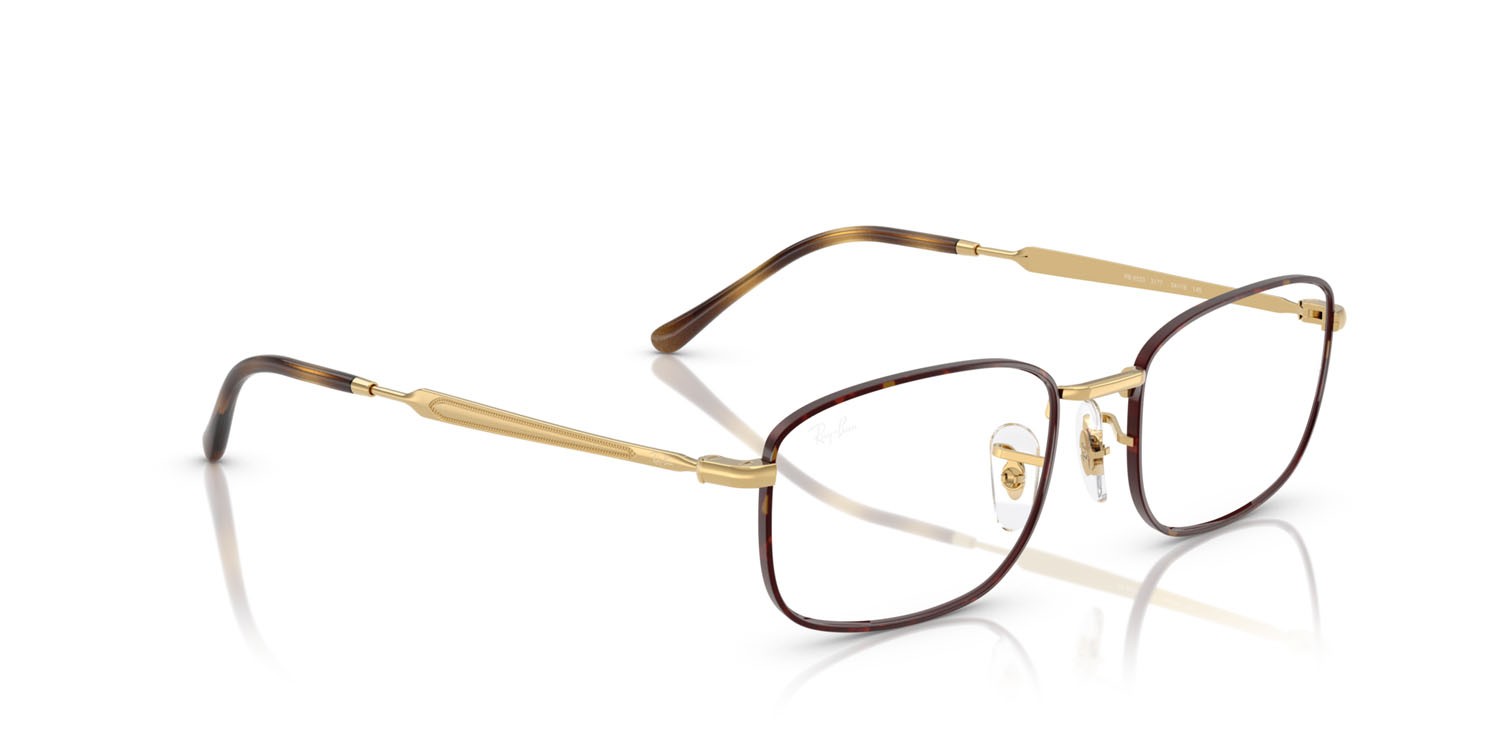 Eyeglasses Ray-Ban RX 6533 (3177) - RB 6533 3177 color havana su oro arista shape square lenses trasparente