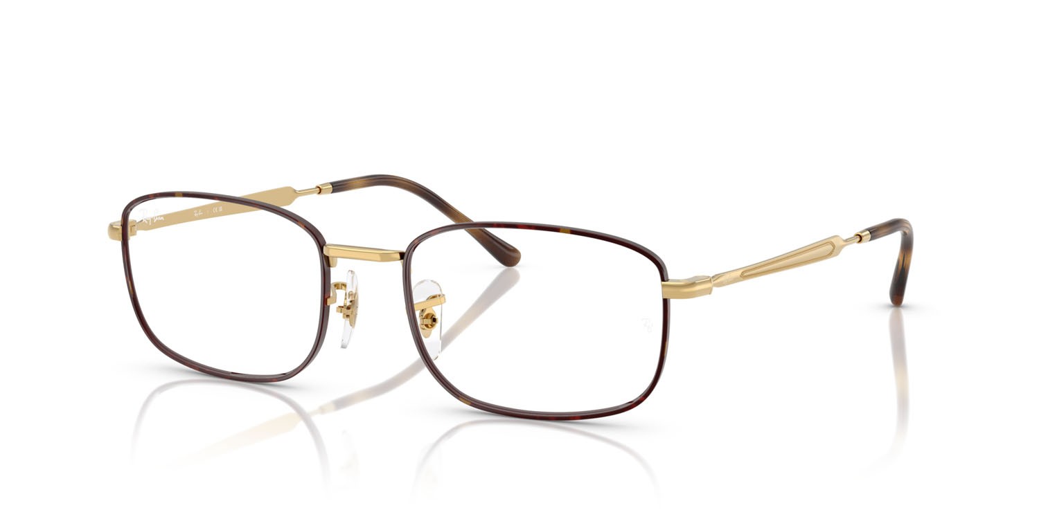 Eyeglasses Ray-Ban RX 6533 (3177) - RB 6533 3177 color havana su oro arista shape square lenses trasparente