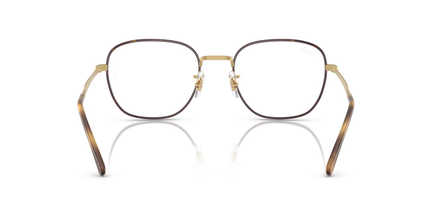 Occhiali da vista Ray-Ban RX 6534 (3188) - RB 6534 3188 colore havana opaco su oro arista opaco forma quadrato lenti trasparente