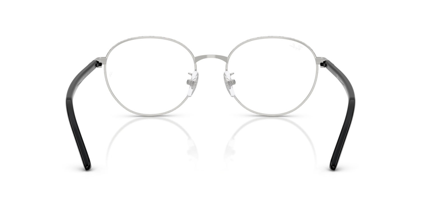 Occhiali da vista Ray-Ban RX 6538D (2861) - RB 6538D 2861 colore nero su argento forma pantos lenti trasparente