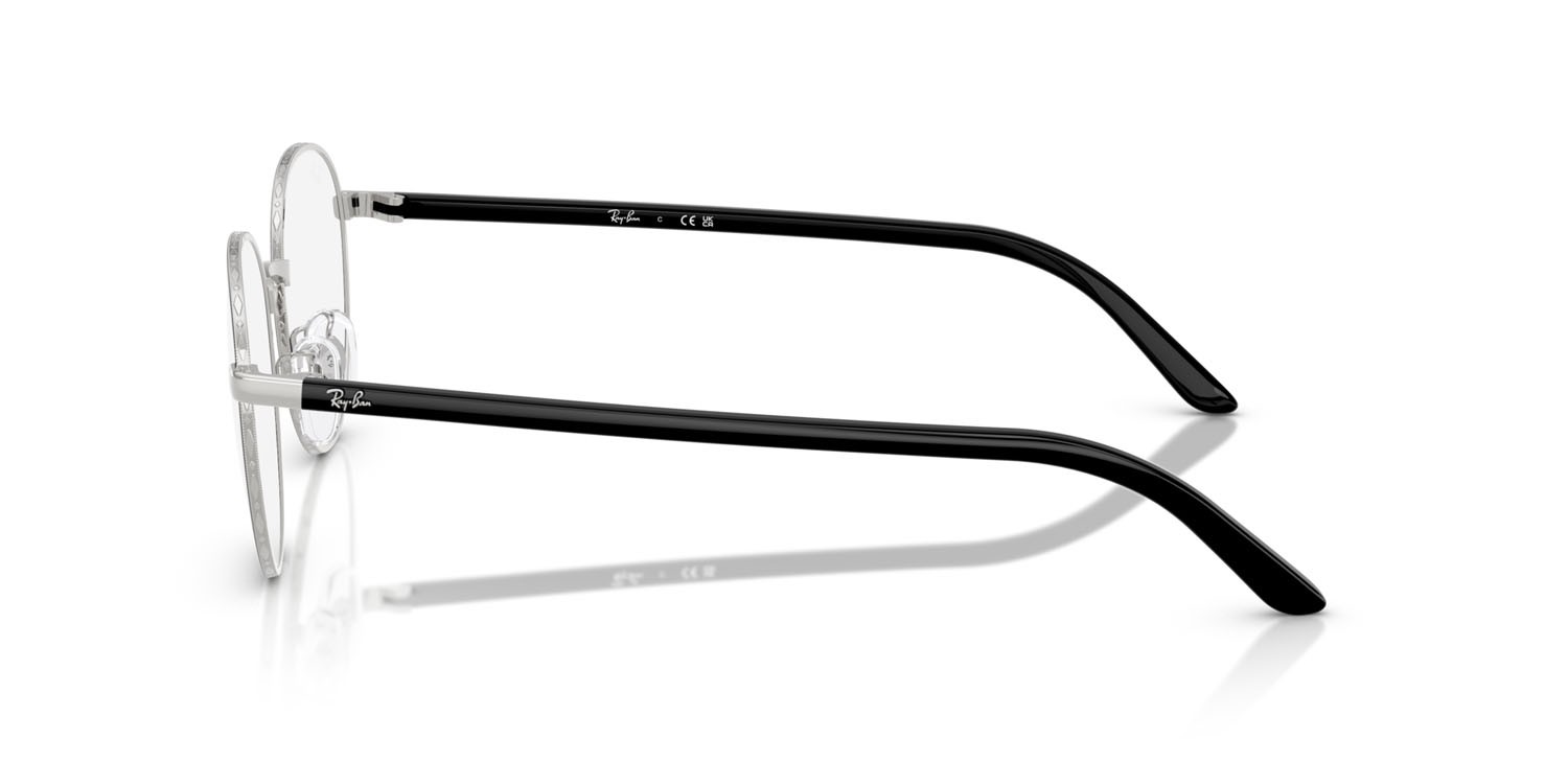 Occhiali da vista Ray-Ban RX 6538D (2861) - RB 6538D 2861 colore nero su argento forma pantos lenti trasparente